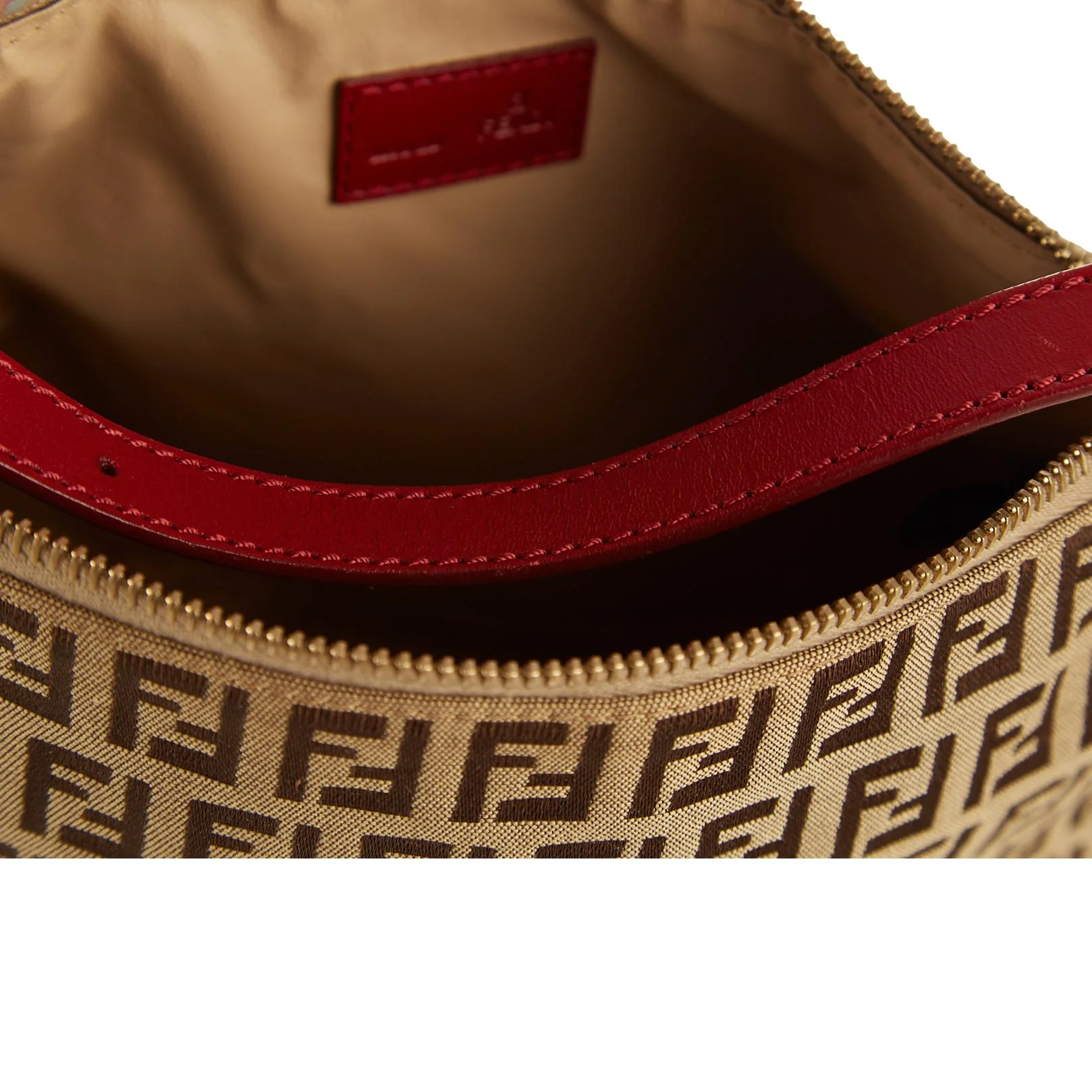 Fendi Brown Logo Top Handle Bag - Image 4