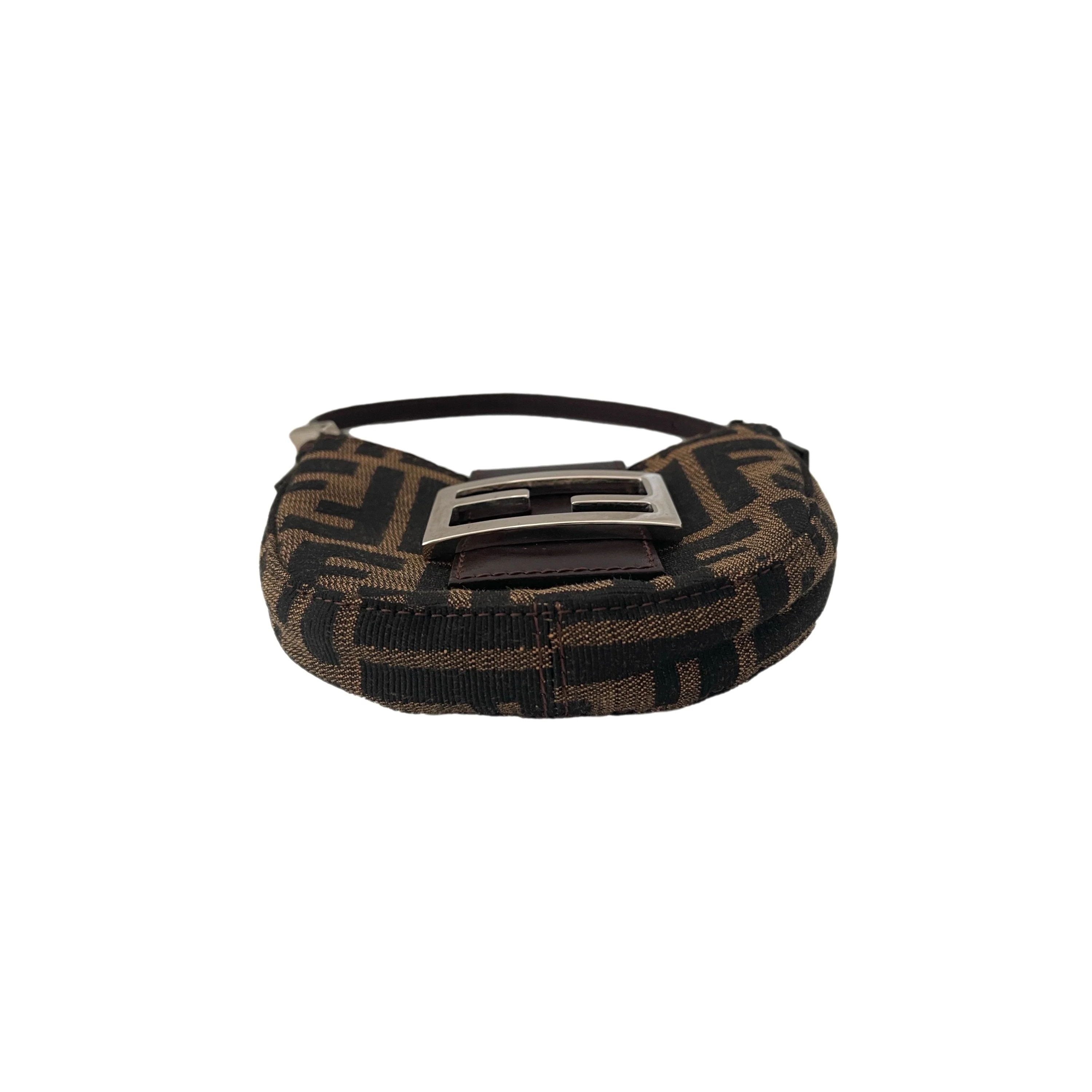 Fendi Brown Monogram Mini Croissant Bag - Image 3