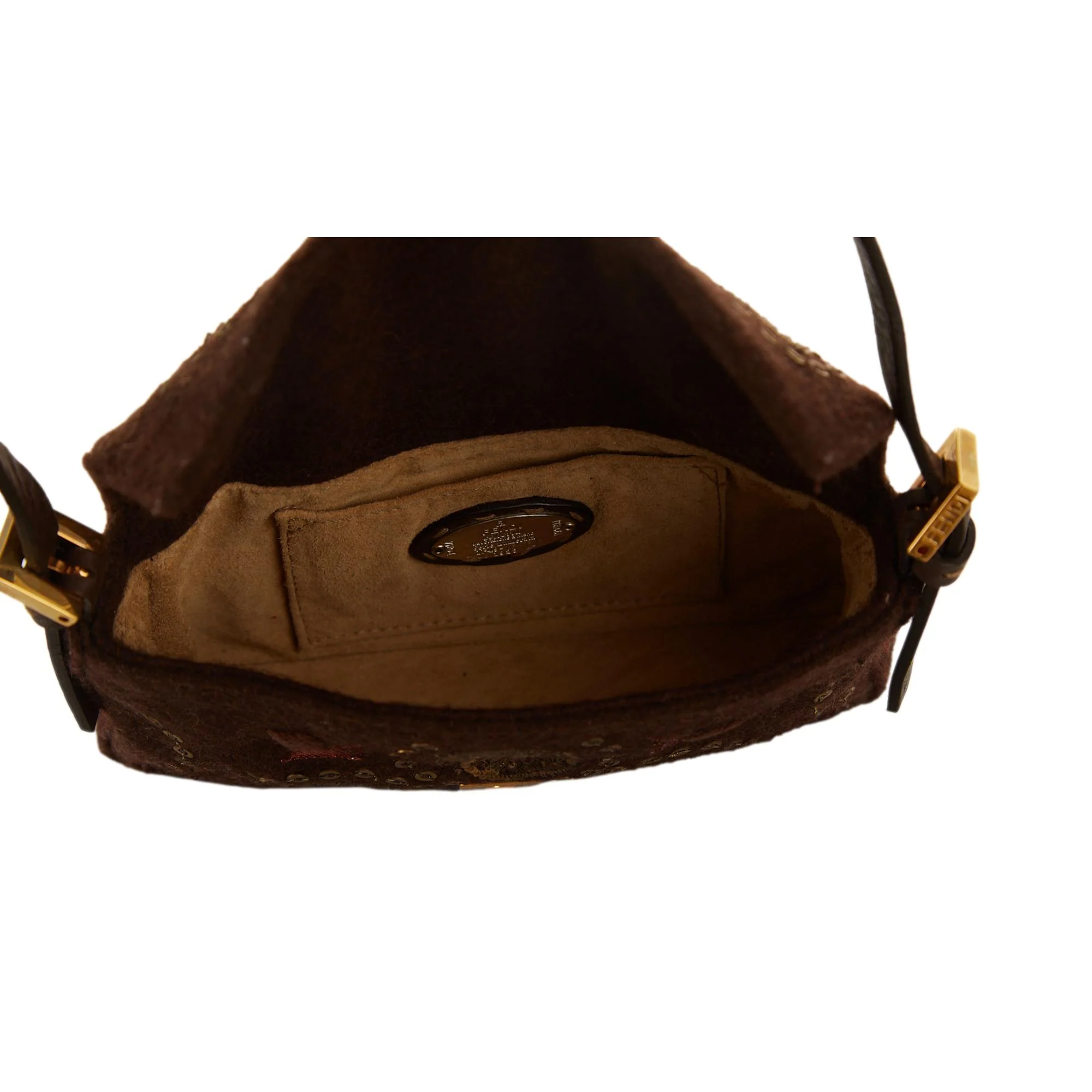 Fendi Brown Sequin Baguette - Image 4