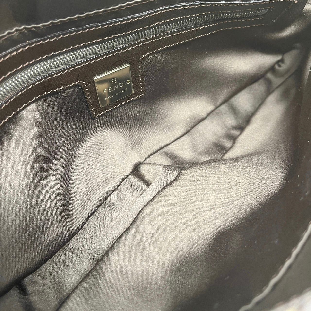 Fendi Brown Sequin Baguette Bag - Image 3