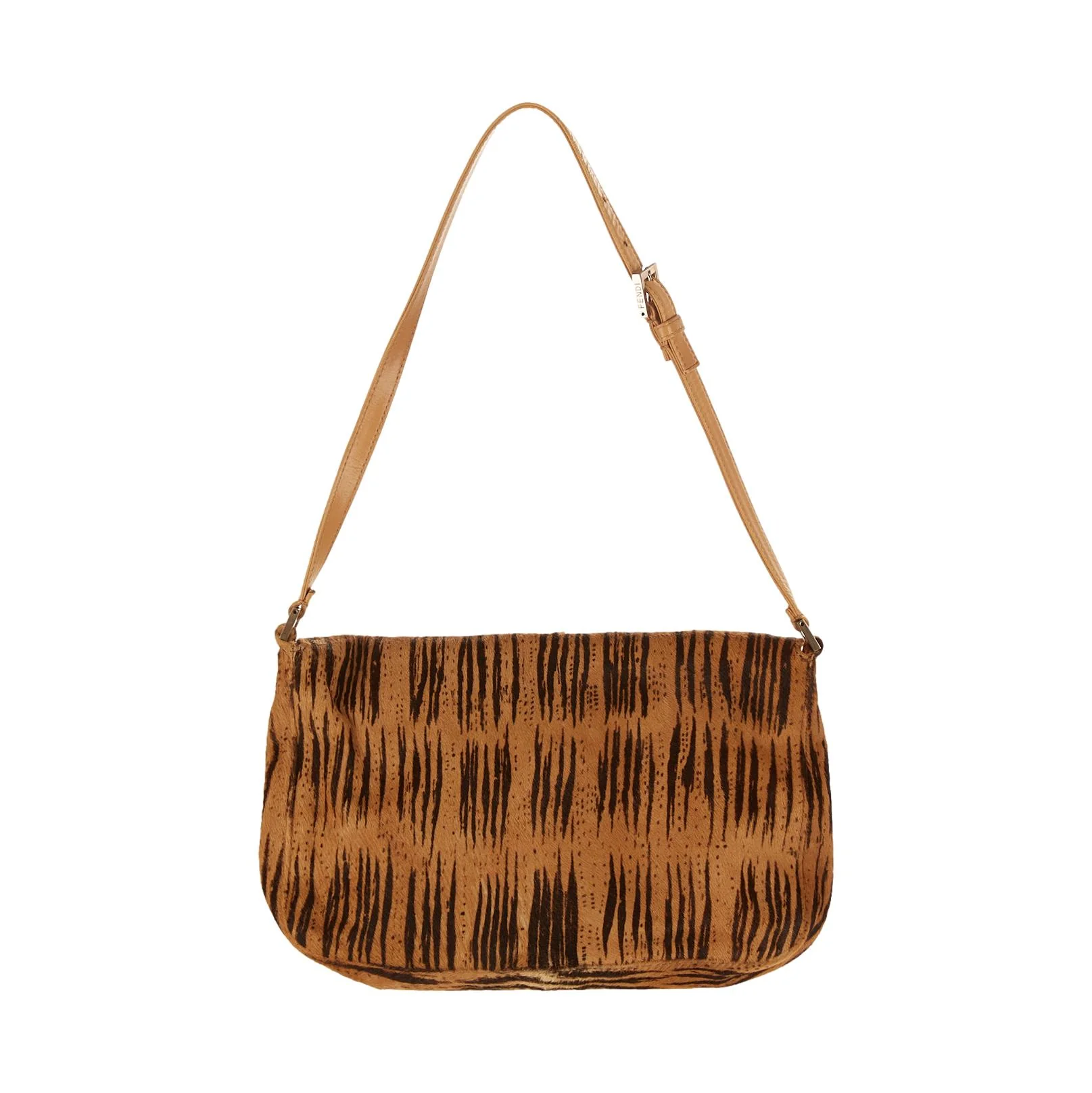 Fendi Brown Tiger Print Shoulder Bag - Image 2