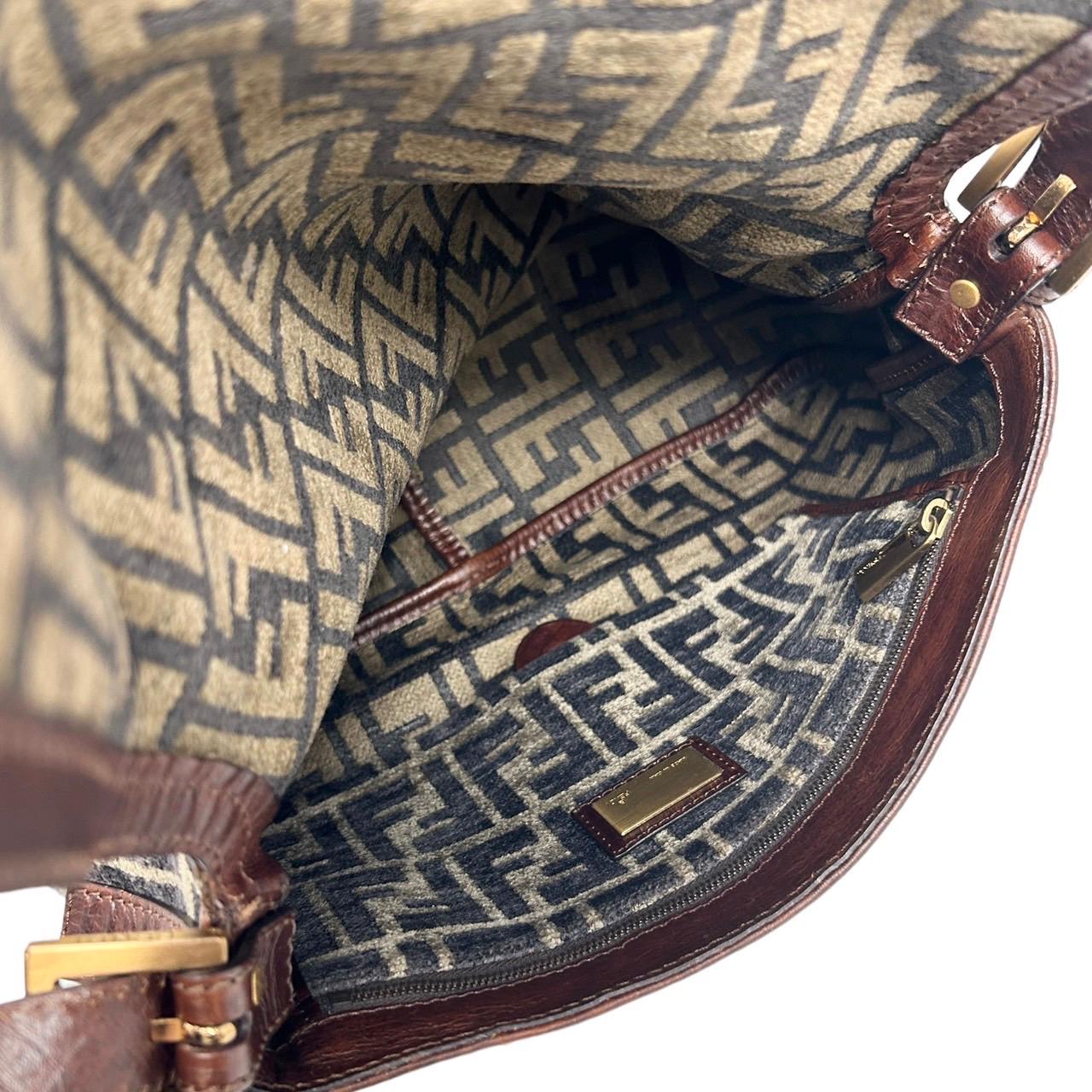 Fendi Brown Velour Baguette - Image 3