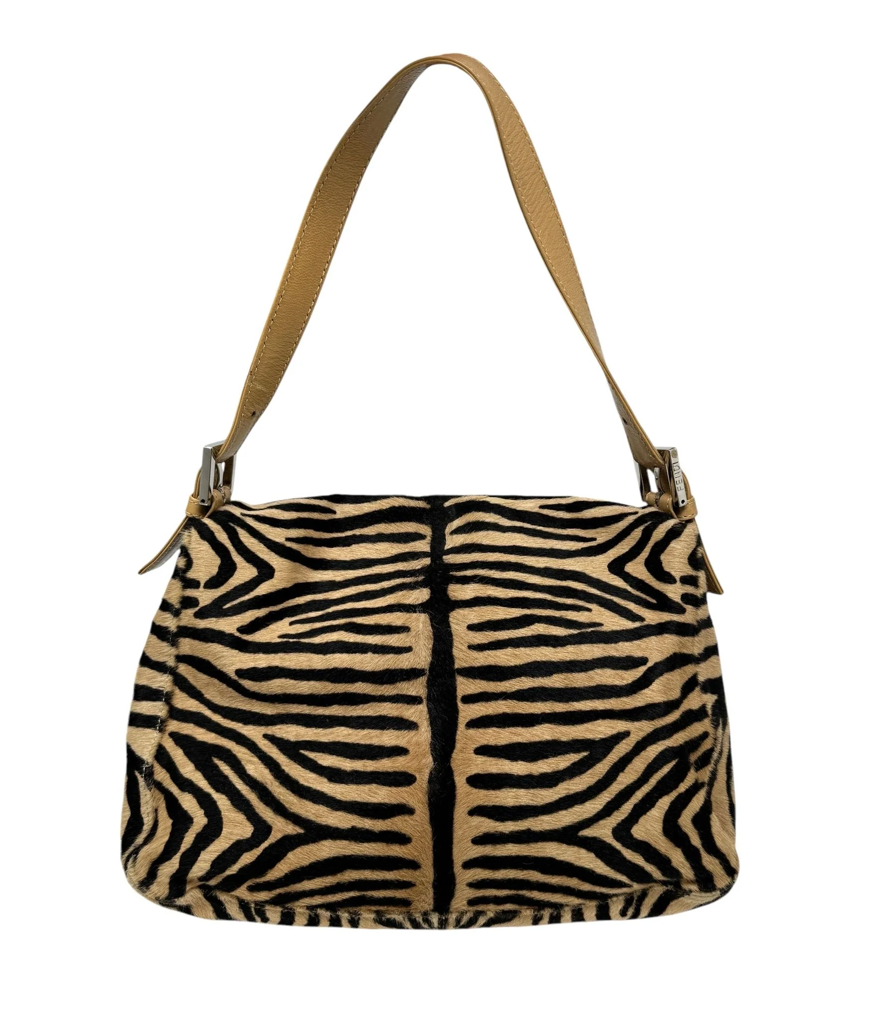 Fendi Tan Zebra Baguette Bag - Image 2