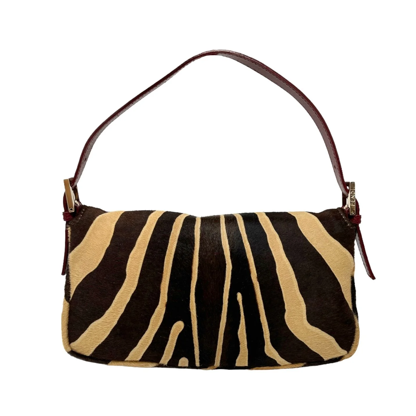 Fendi Brown Zebra Print Baguette - Image 2