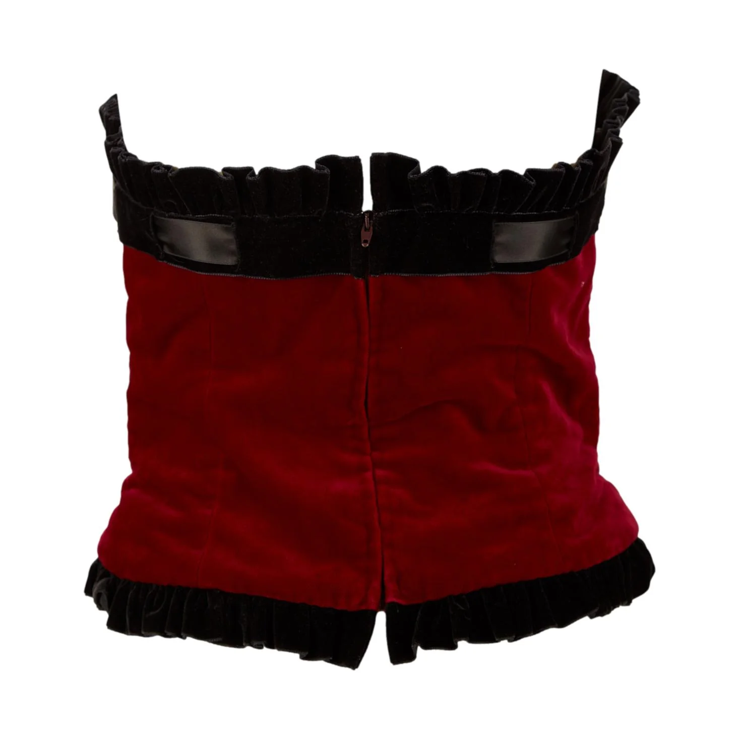 Fendi Burgundy Velvet Corset - Image 2