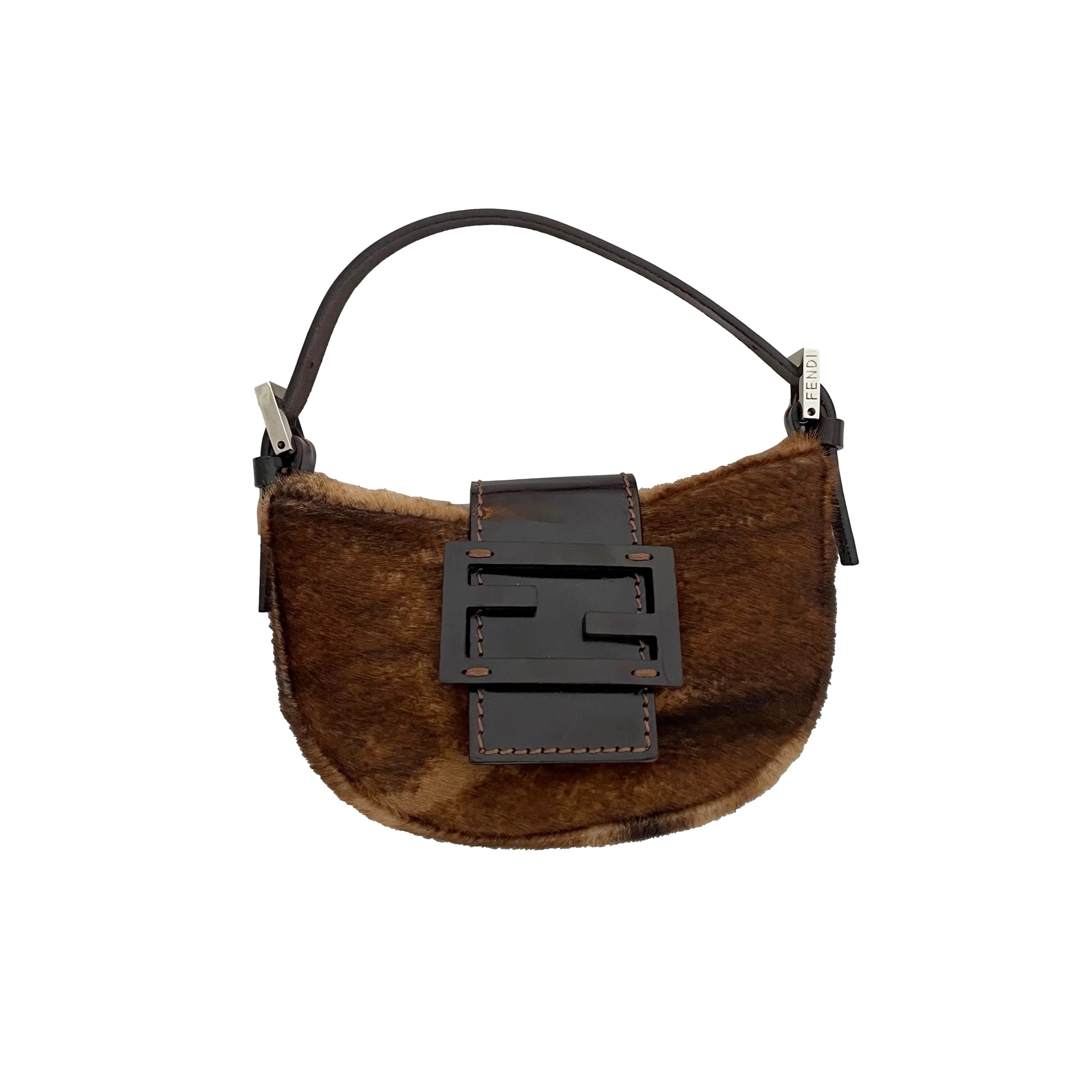 Fendi Calf-hair Mini Croissant Bag
