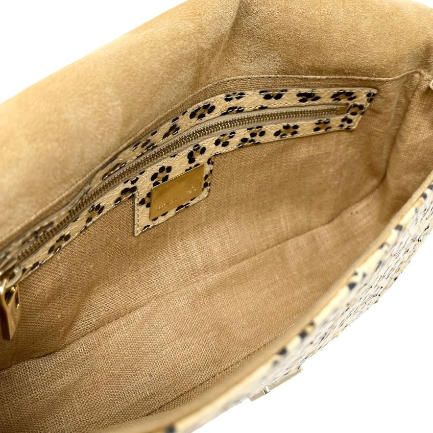 Fendi Cheetah Print Snakeskin Baguette Bag - Image 3