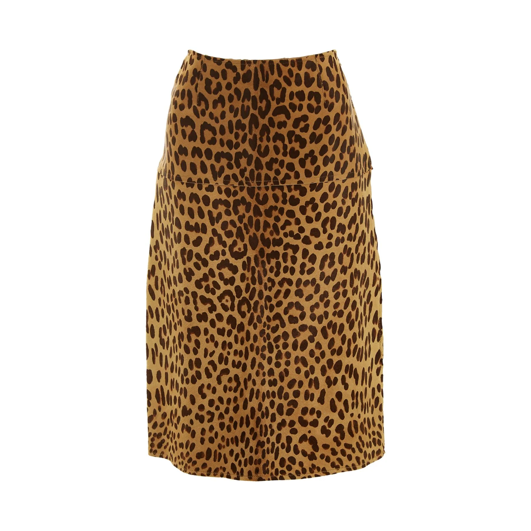 Fendi Cheetah Print Calf Hair Skirt