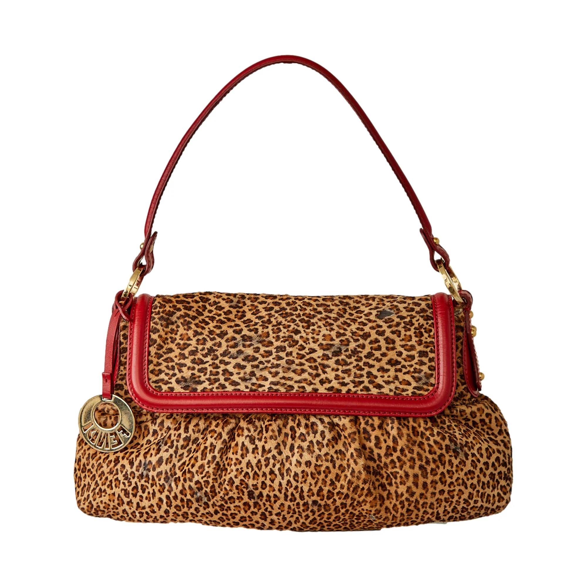Fendi Cheetah Print Chef Shoulder Bag