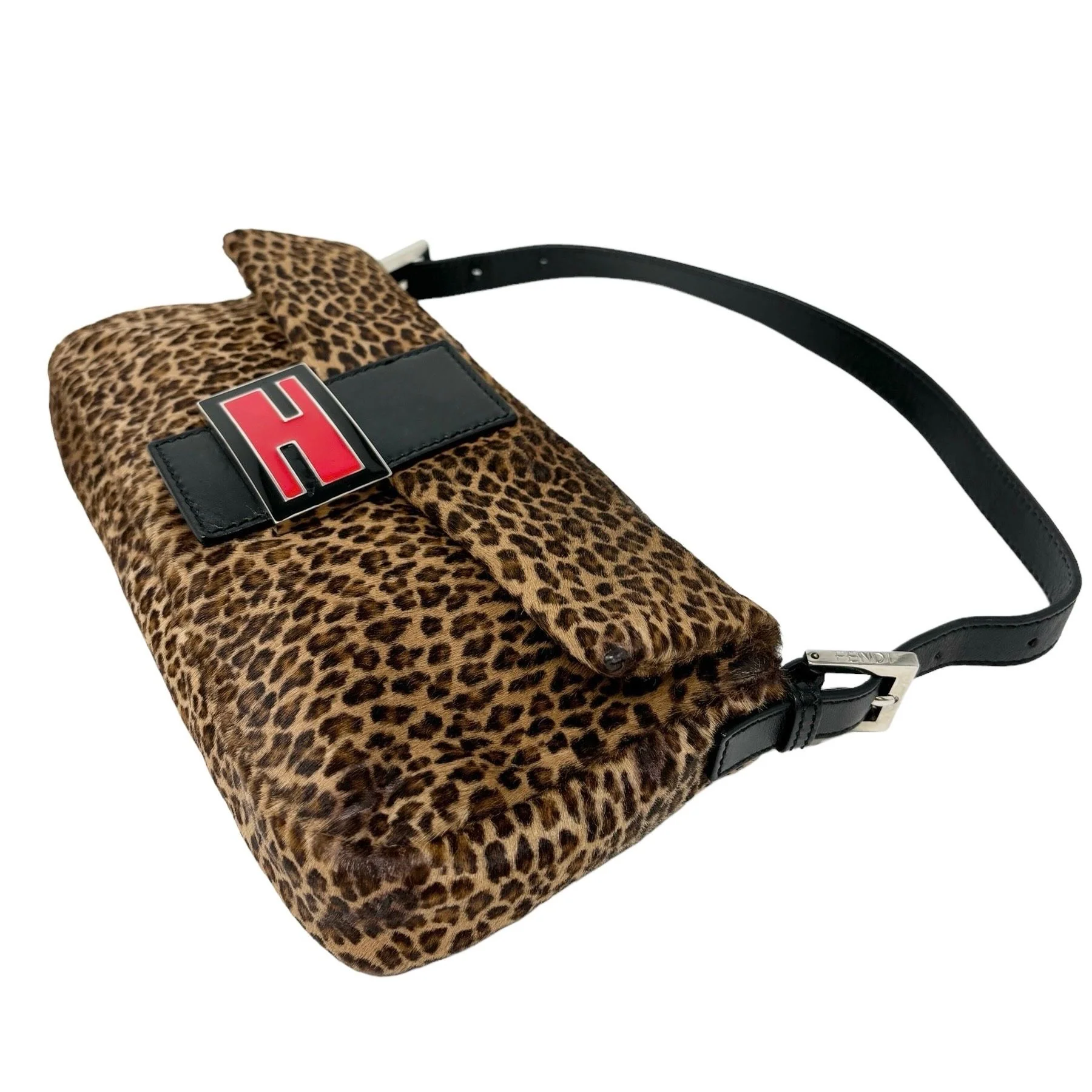 Fendi Cheetah + Red Baguette Bag - Image 4