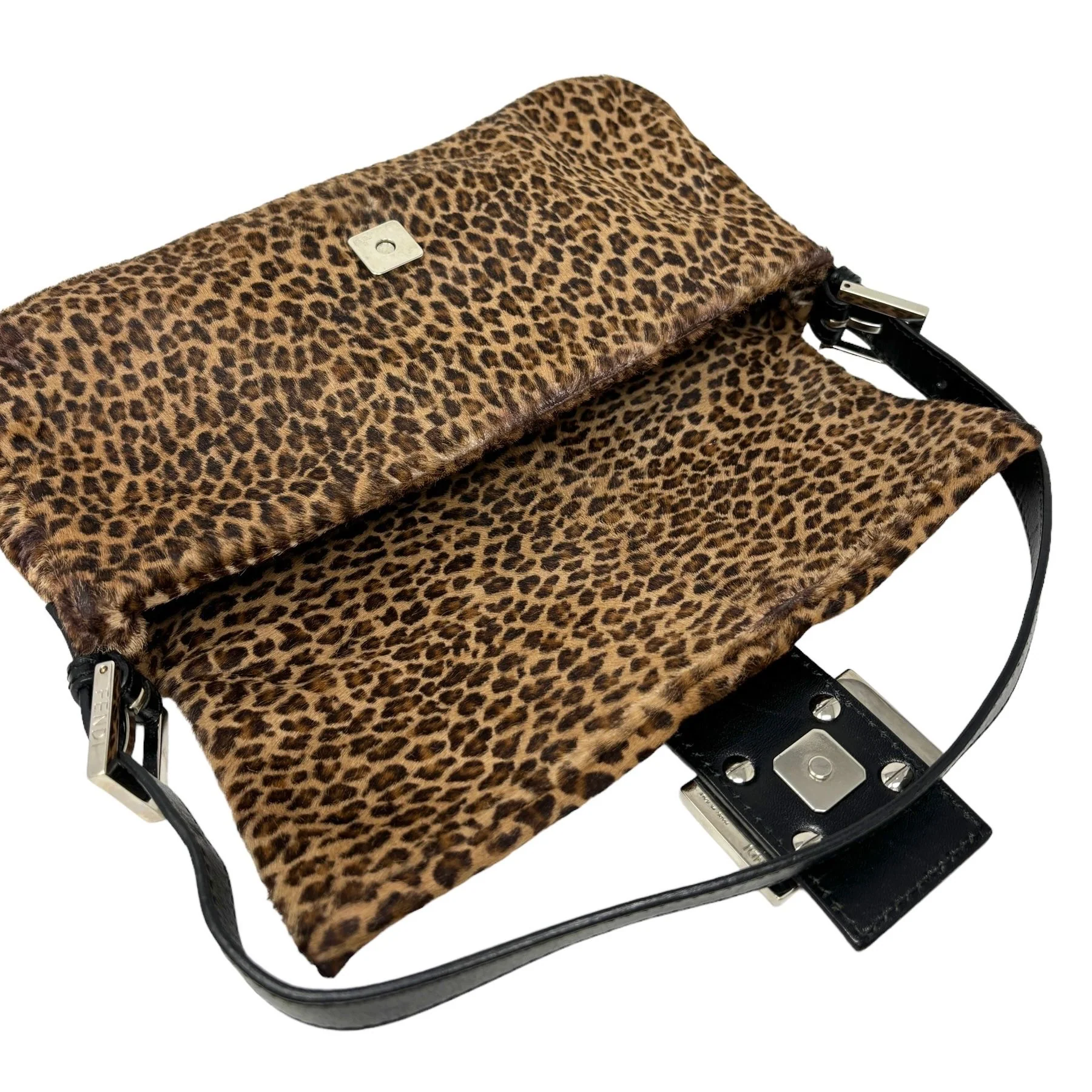 Fendi Cheetah + Red Baguette Bag - Image 6