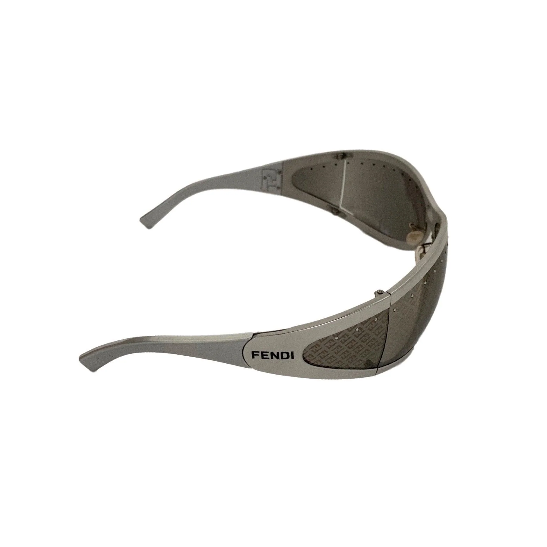 Fendi Chrome Oversized Logo Sunglasses