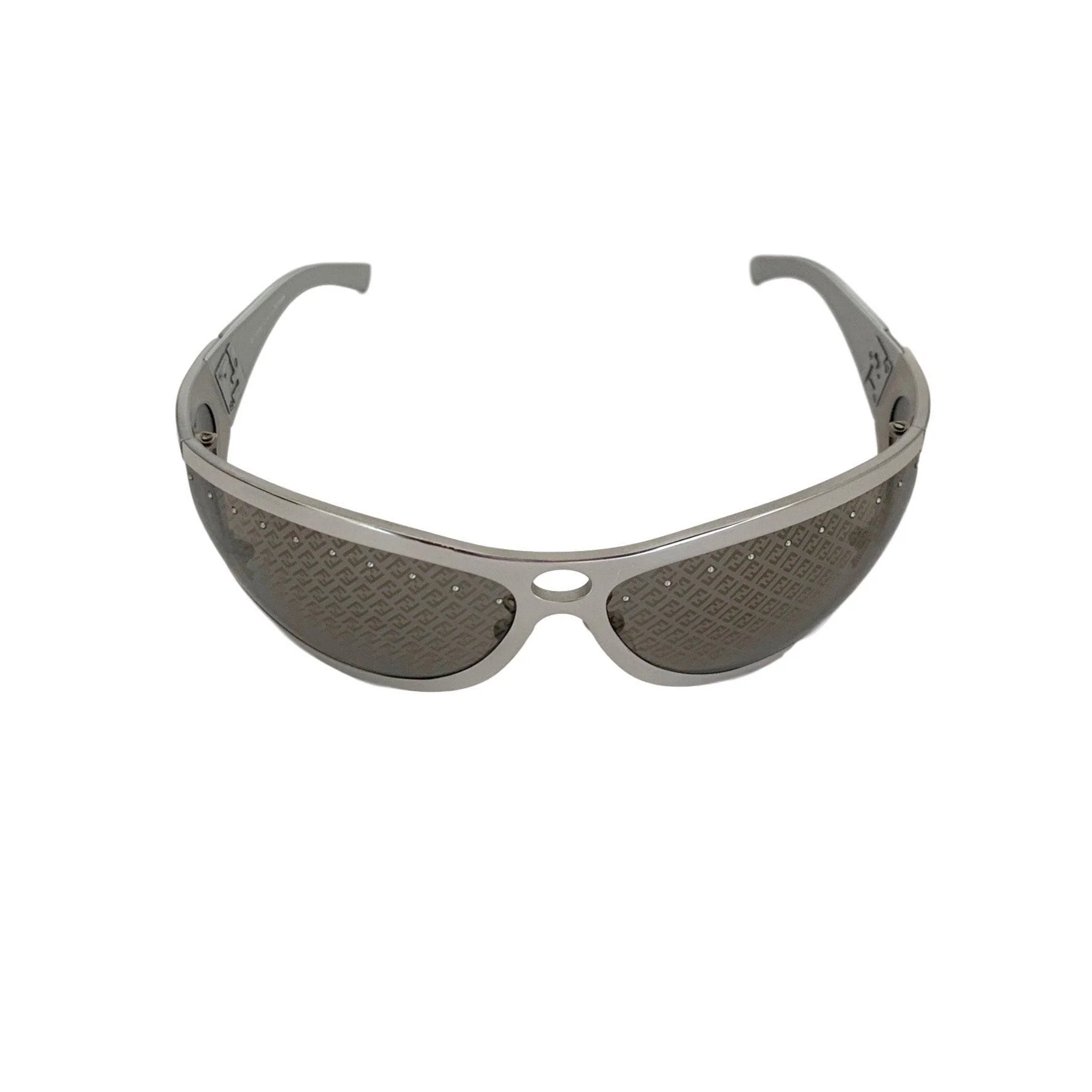 Fendi Chrome Oversized Logo Sunglasses - Image 2