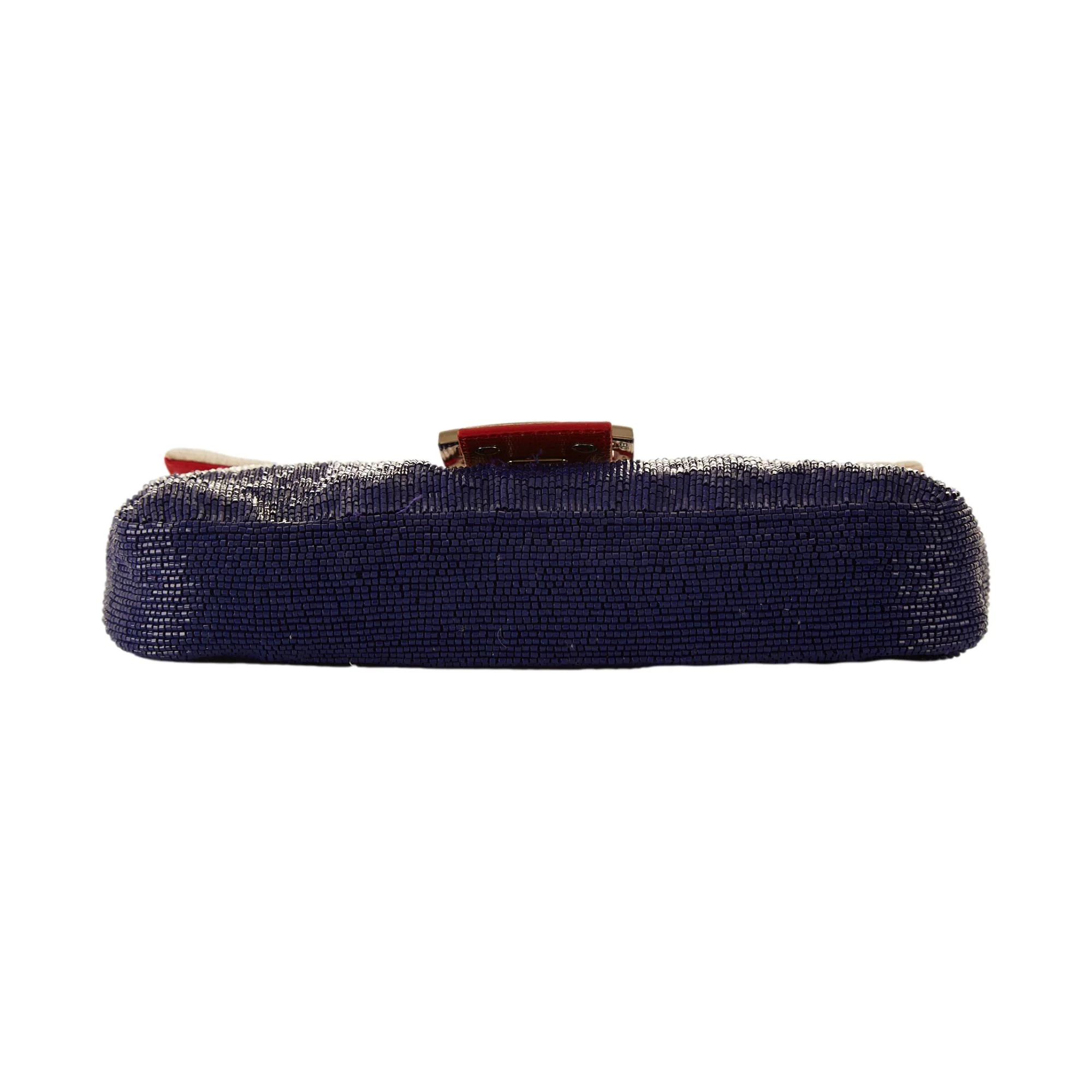 Fendi Color Block Beaded Baguette - Image 3
