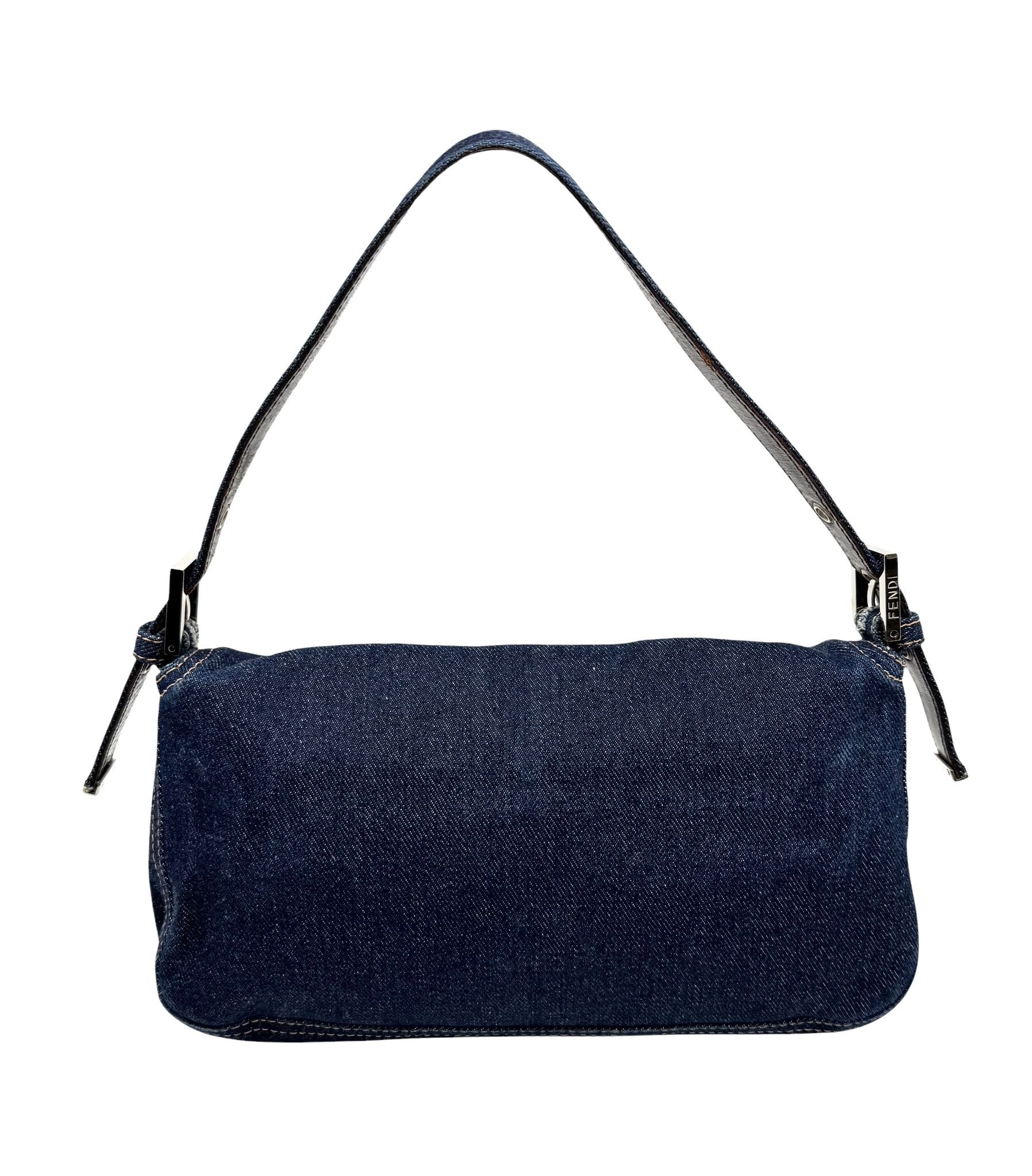 Fendi Denim Baguette Bag - Image 2