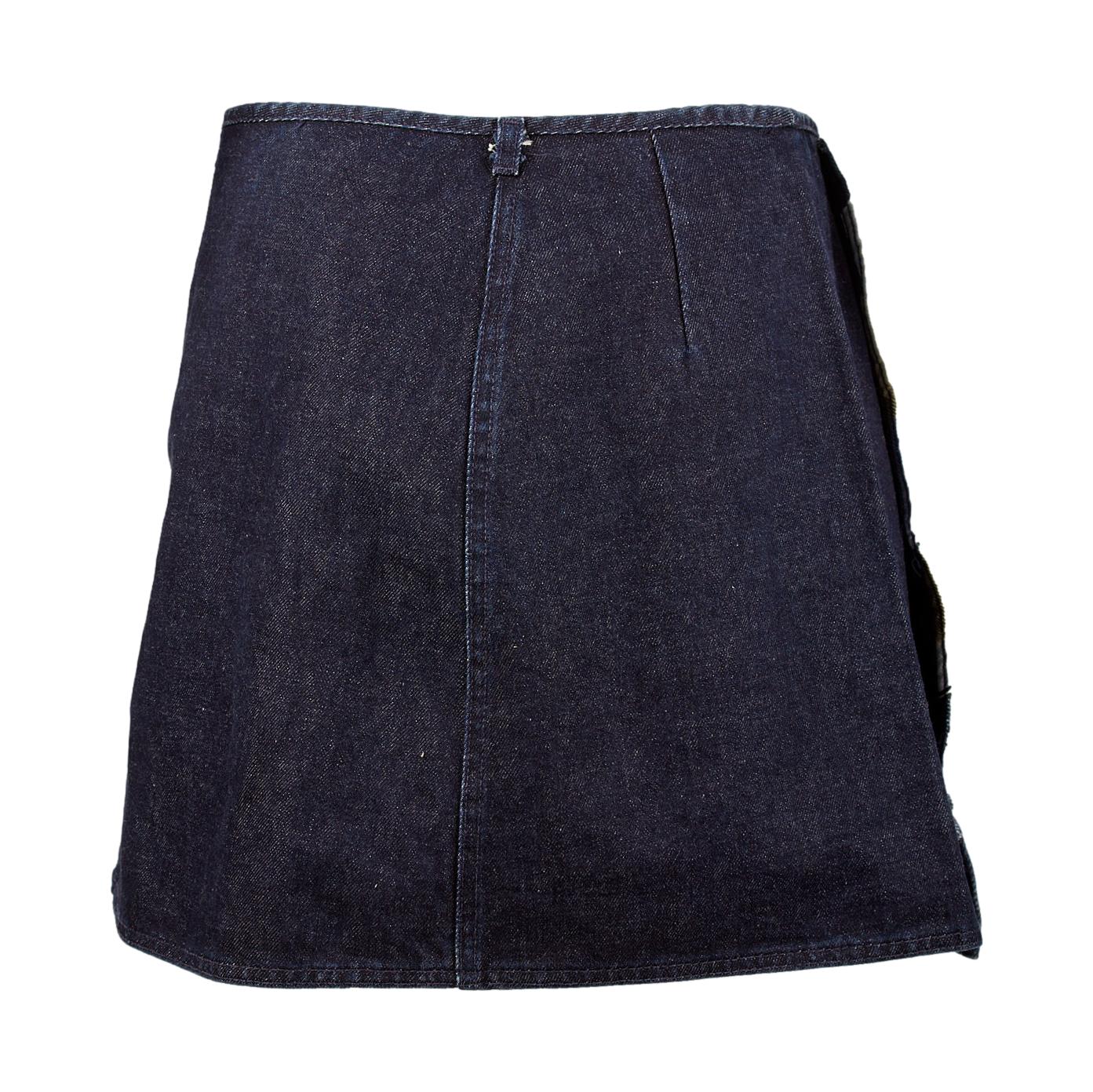 Fendi Denim Logo Print Skirt - Image 2