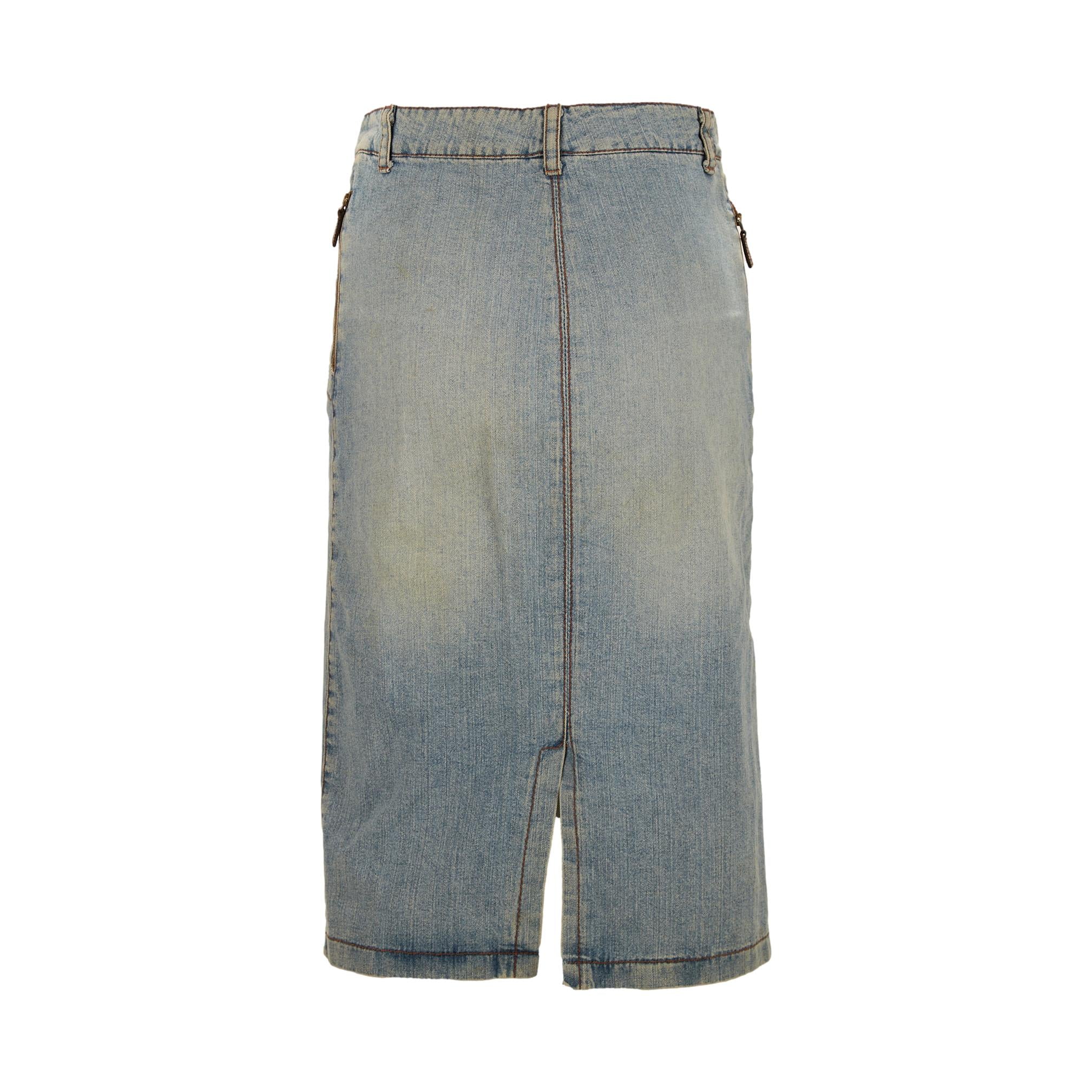 Fendi Denim Long Skirt - Image 2