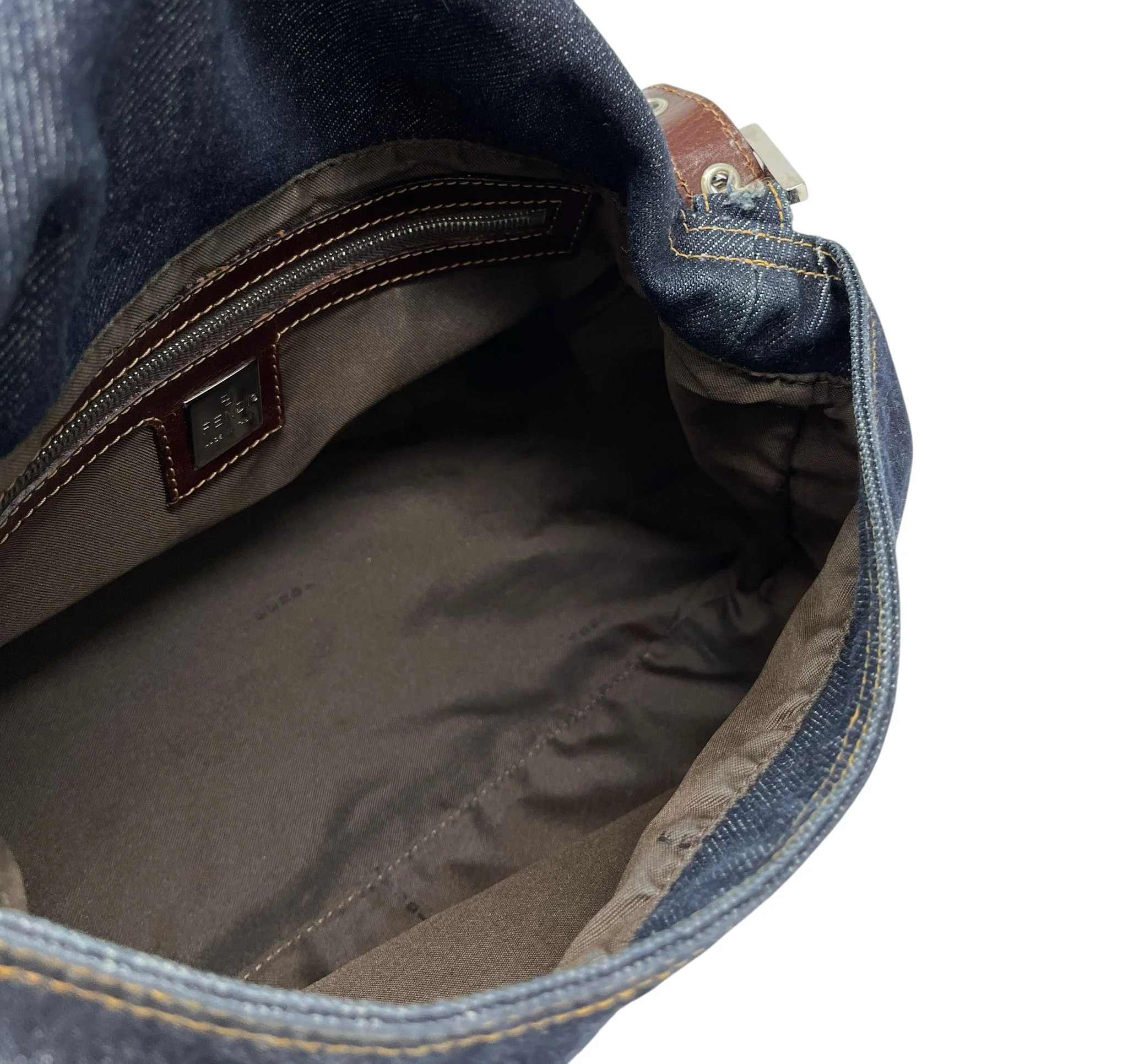 Fendi Denim Mamma Baguette Bag - Image 3
