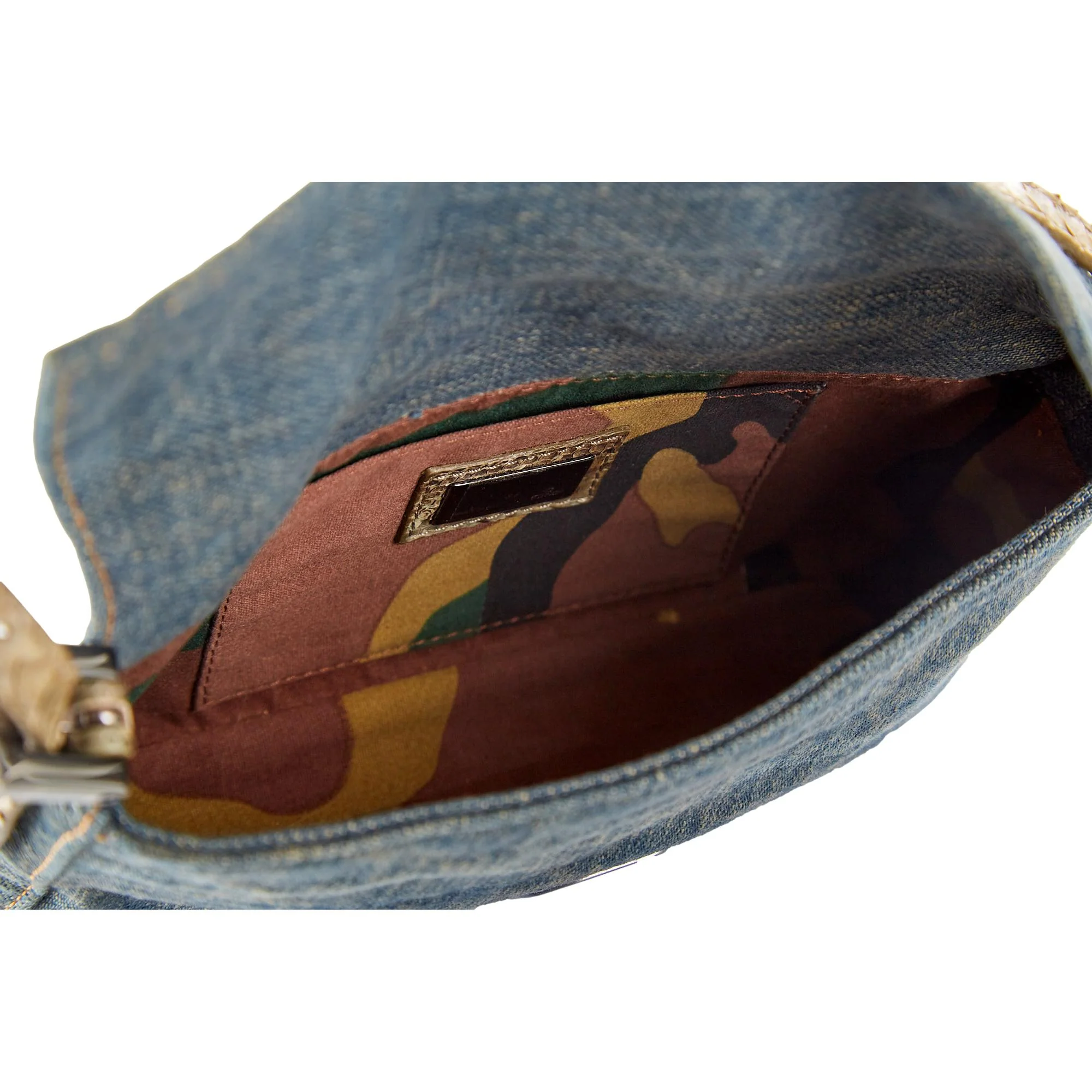 Fendi Denim Mini Baguette - Image 4