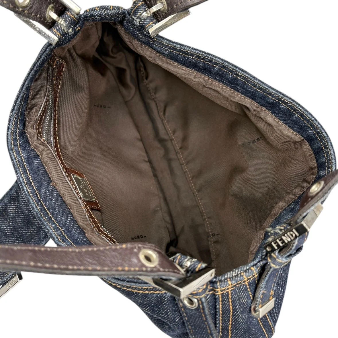 Fendi Denim Shoulder Bag - Image 6