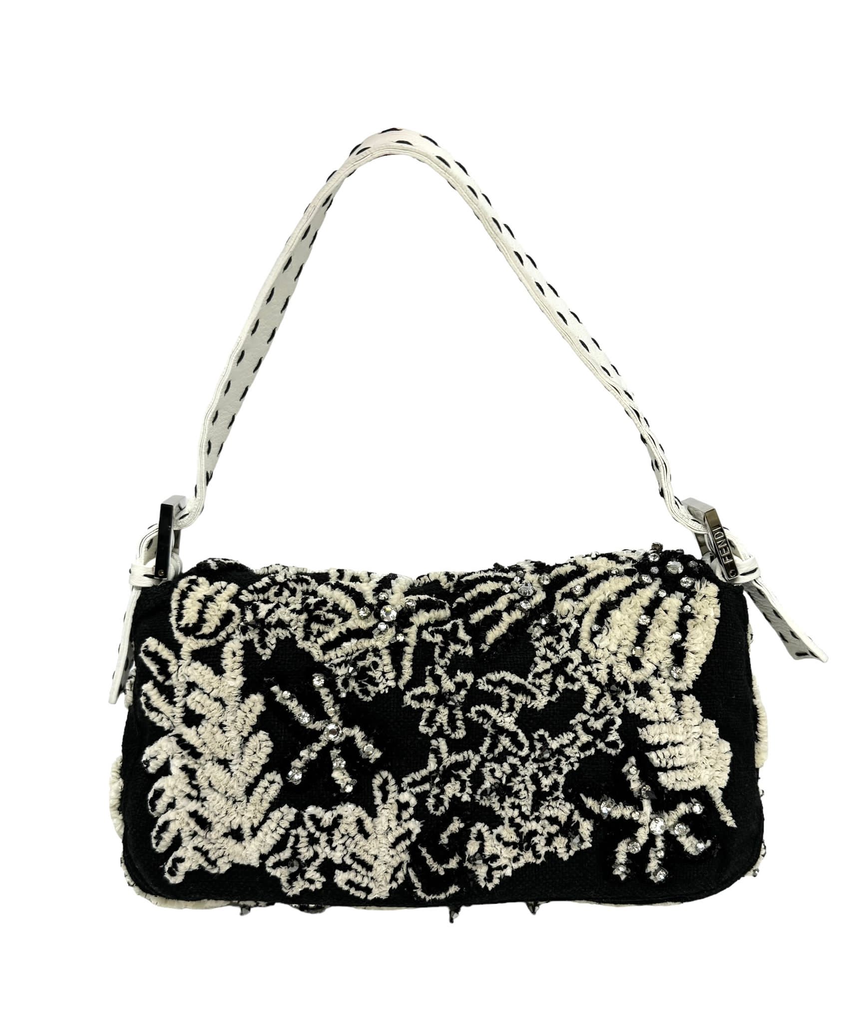 Fendi Floral Beaded Baguette - Image 2