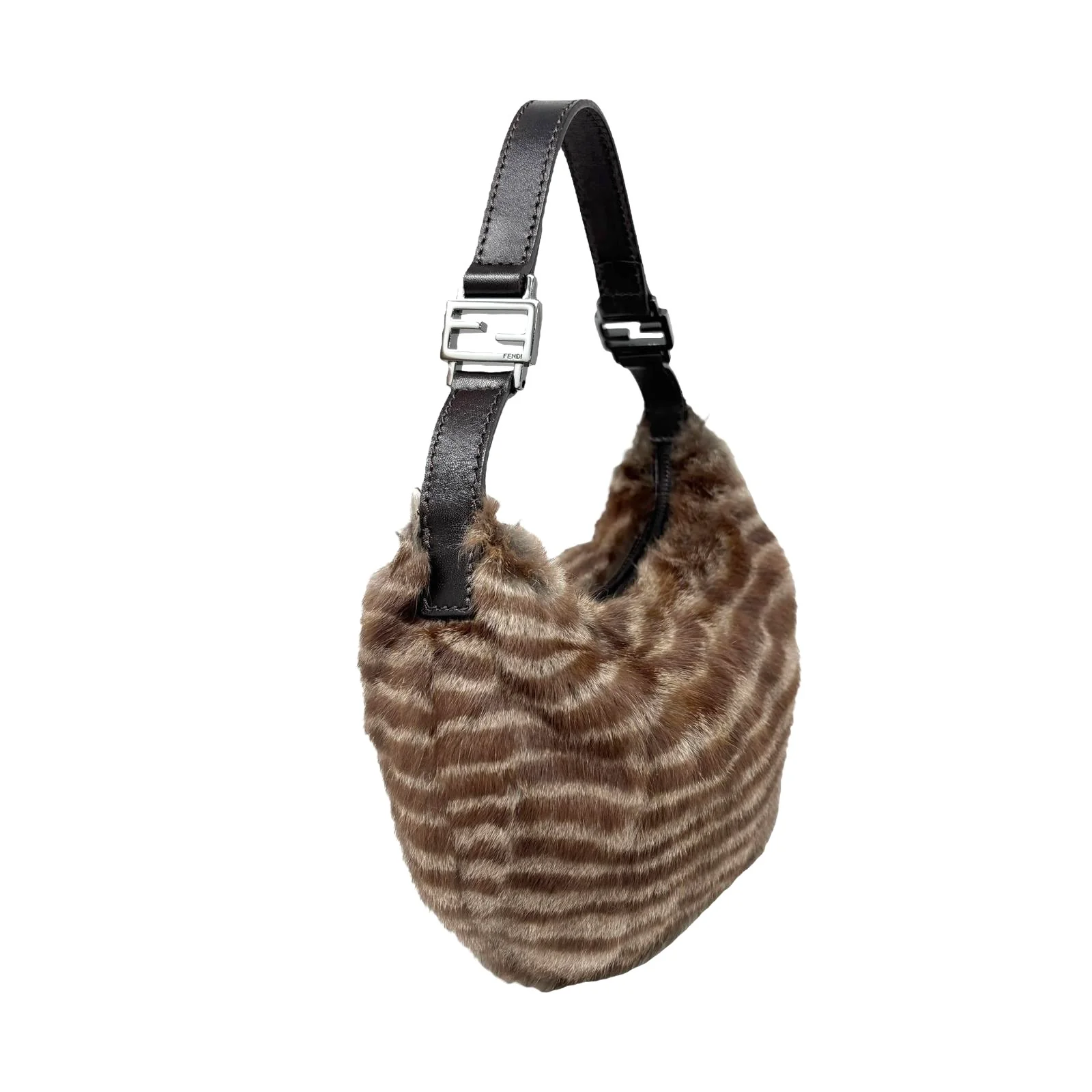 Fendi Fur Logo Shoulder Bag - Image 3