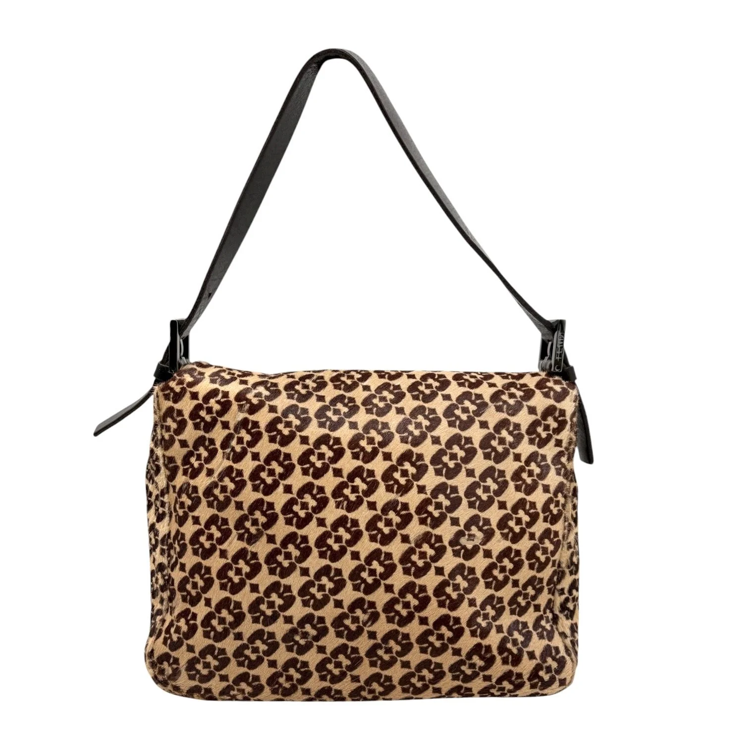 Fendi Geometric Calf Hair Shoulder Bag - Image 2