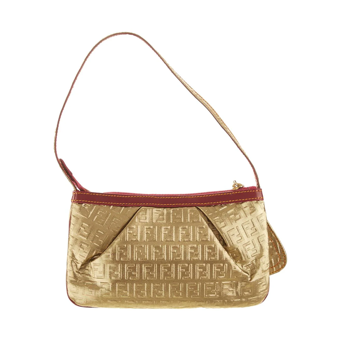 Fendi Gold Logo Mini Shoulder Bag - Image 2