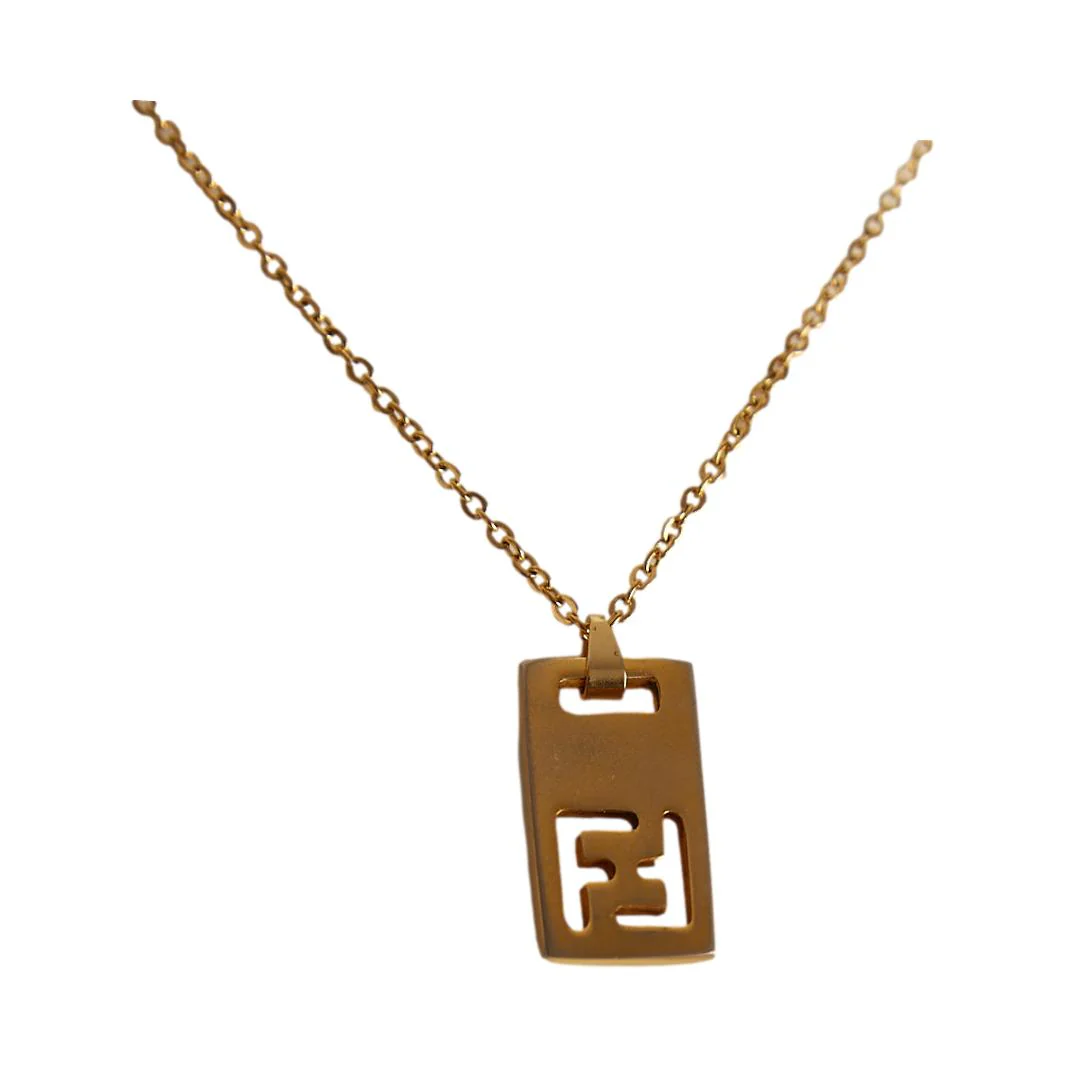 Fendi Gold Logo Necklace - Image 2