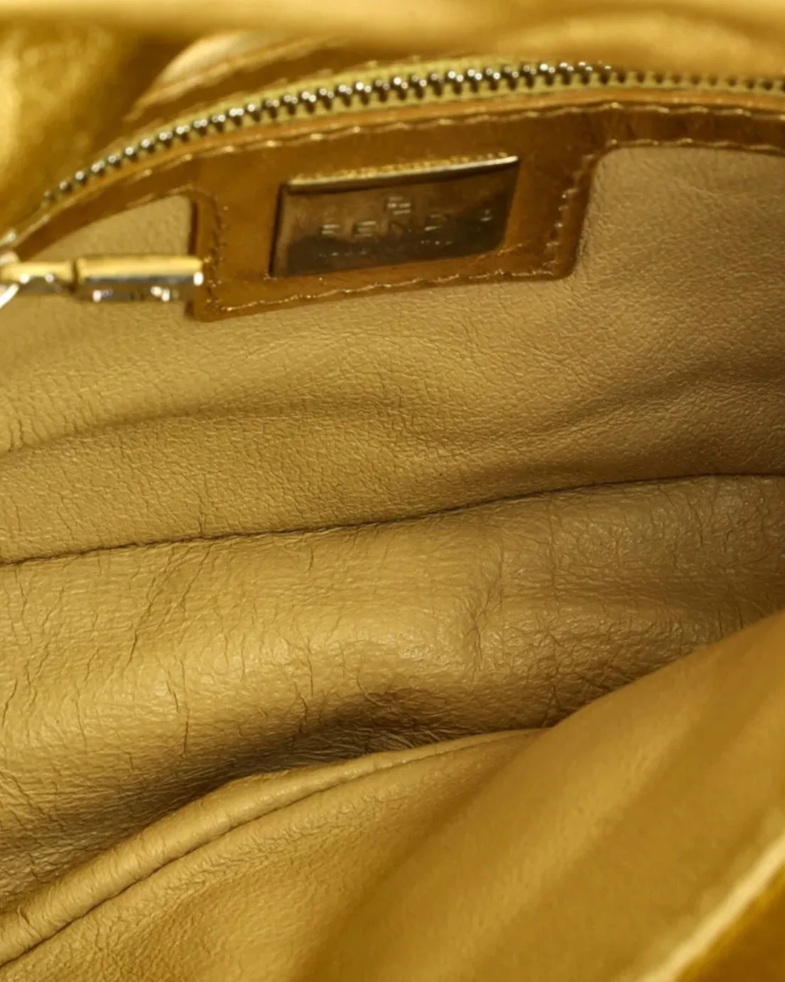 Fendi Gold Mini Baguette - Image 3