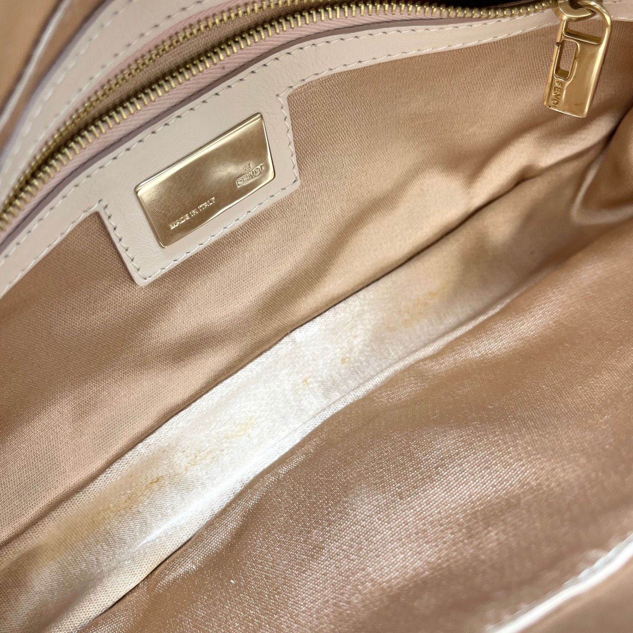 Fendi Gold Rhinestone Baguette - Image 3