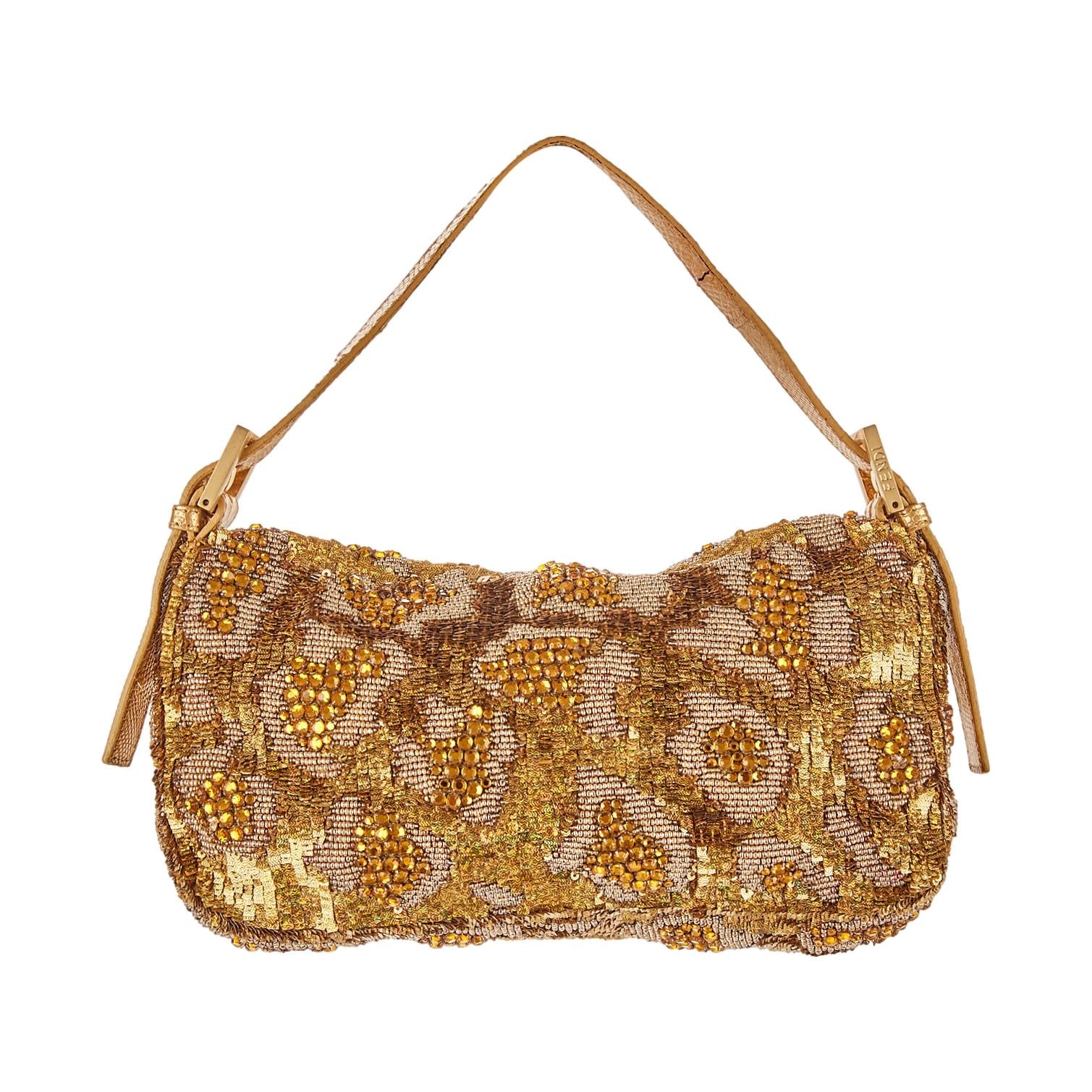 Fendi Gold Beaded + Sequin Baguette - Image 2
