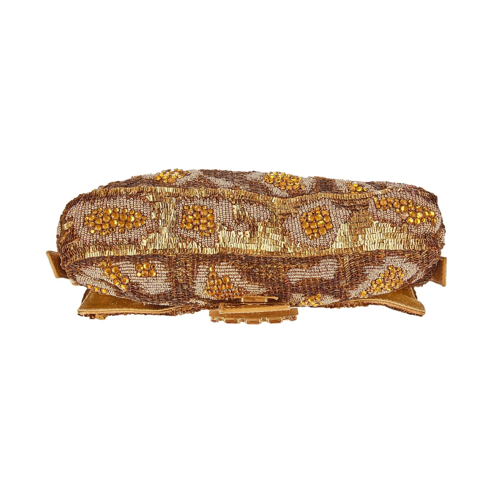 Fendi Gold Beaded + Sequin Baguette - Image 3