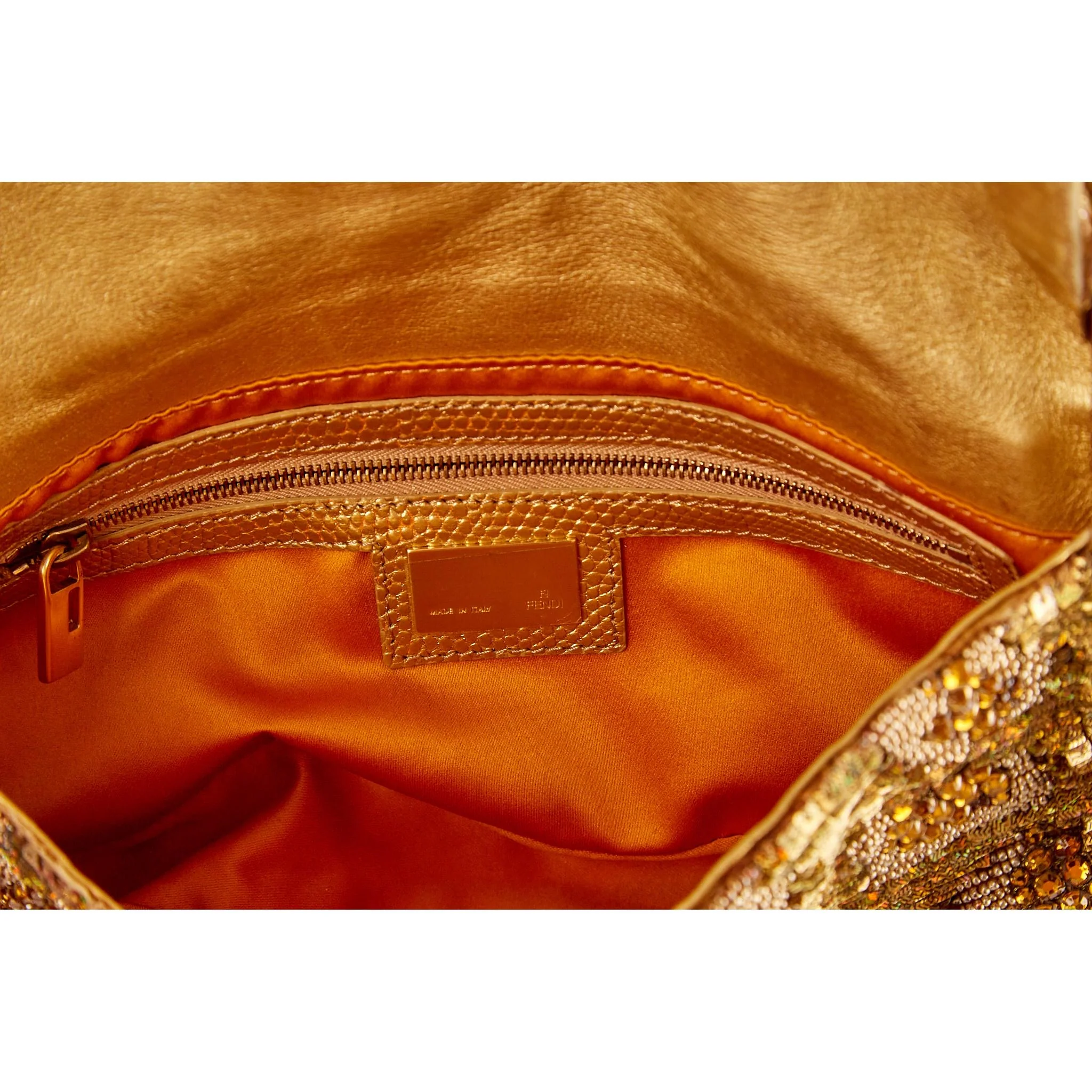 Fendi Gold Beaded + Sequin Baguette - Image 4