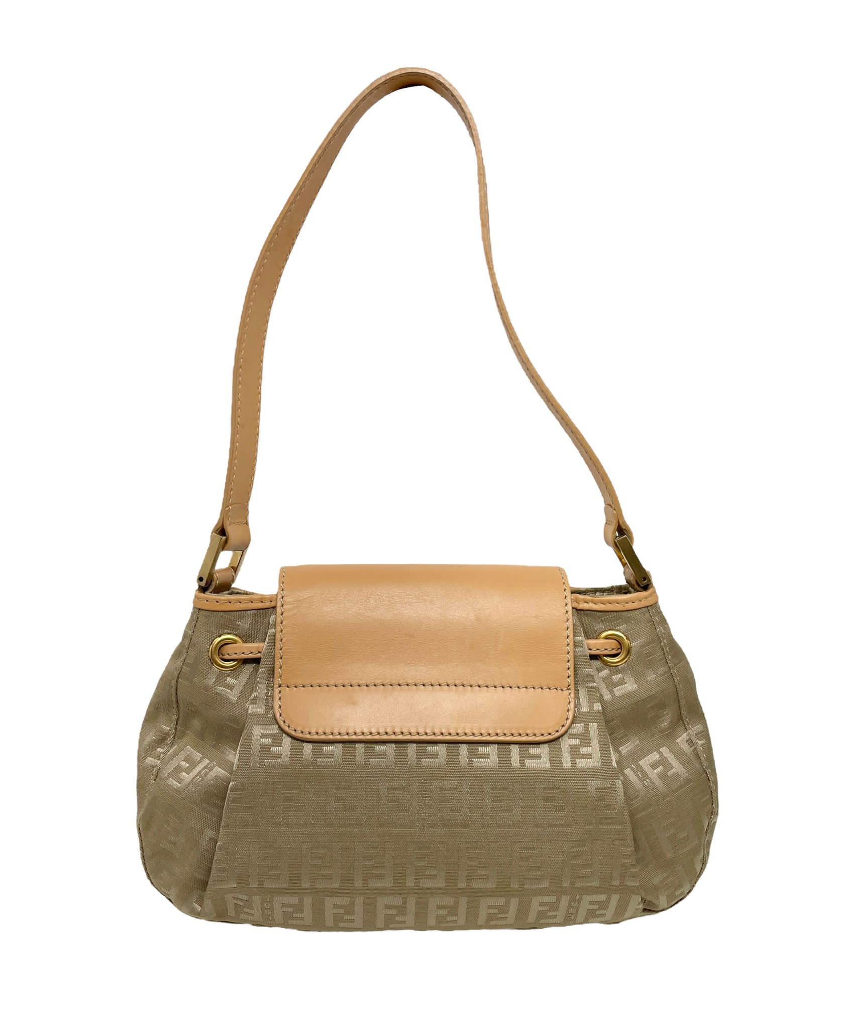 Fendi Tan Logo Shoulder Bag - Image 2