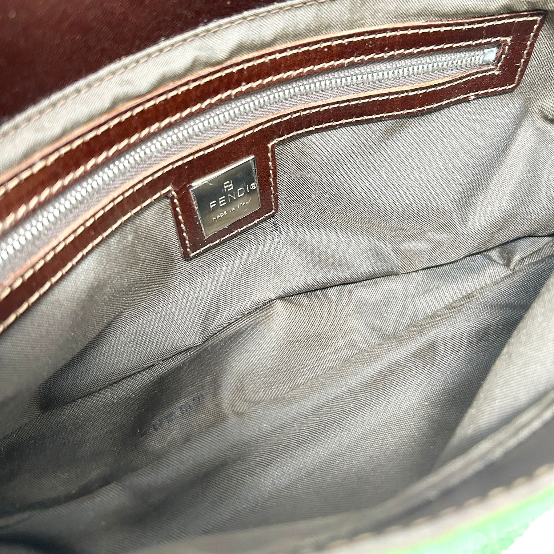 Fendi Green Beaded Baguette - Image 3