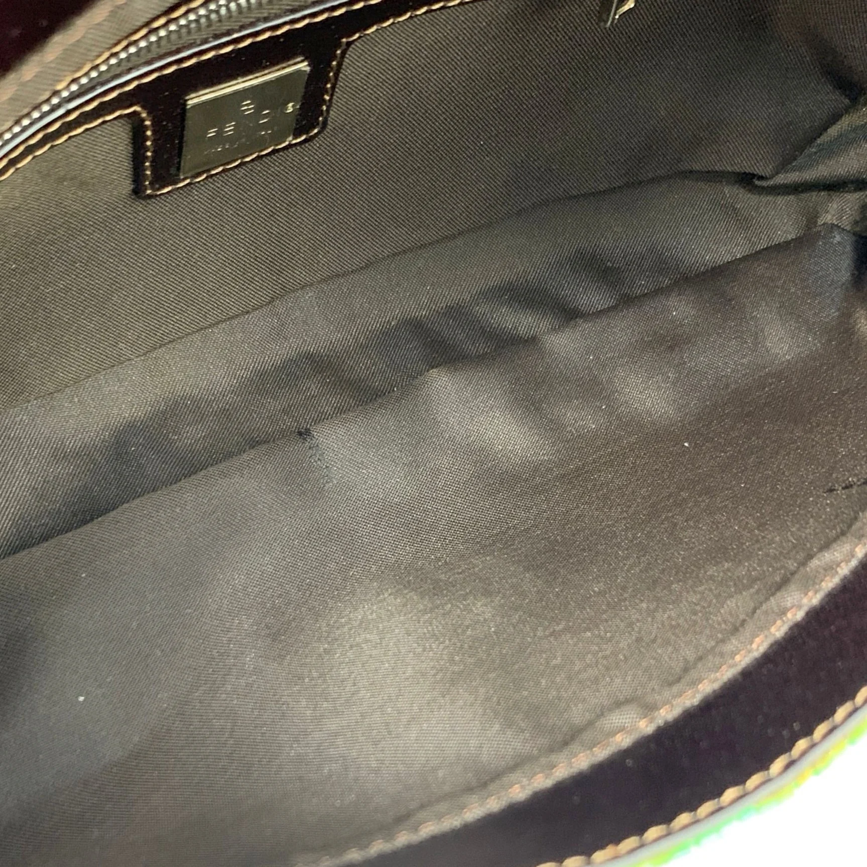 Fendi Green Beaded Baguette Bag - Image 3