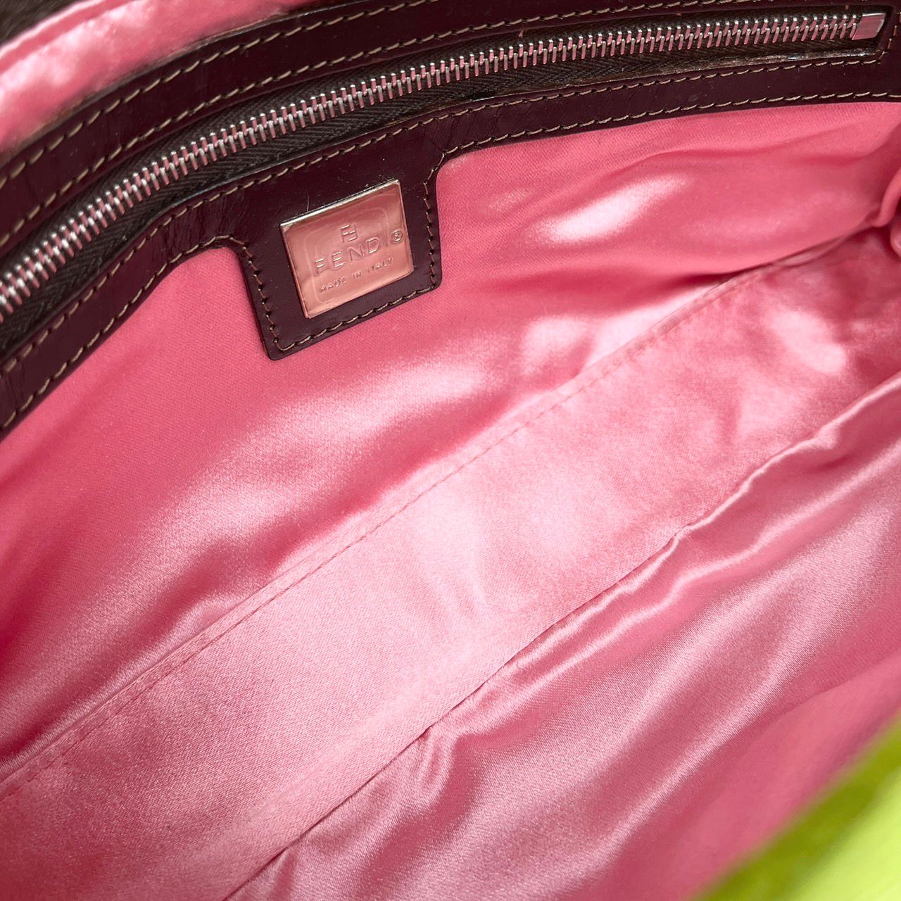 Fendi Green Cow Print Baguette - Image 3