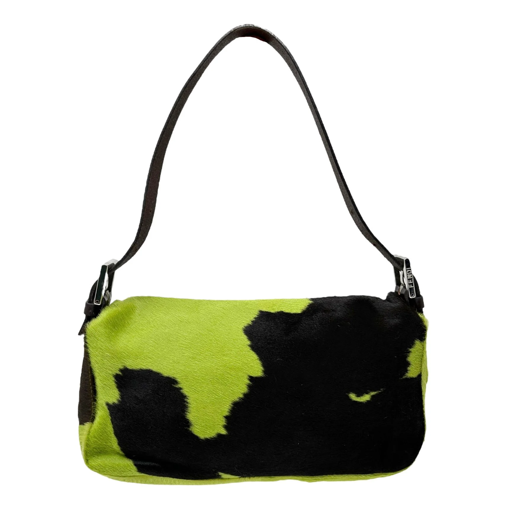 Fendi Green Cow Print Baguette - Image 2