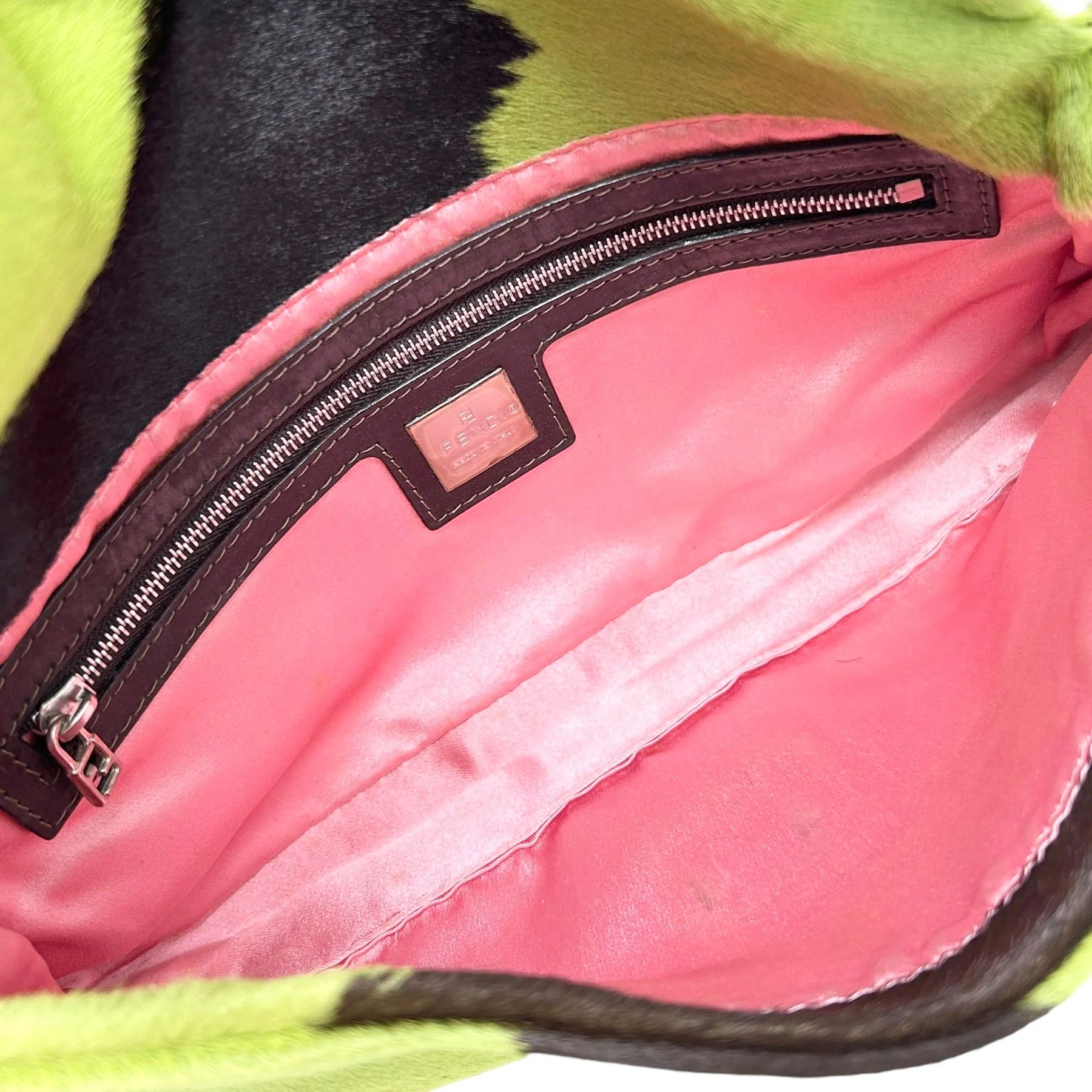 Fendi Green Cow Print Baguette - Image 3