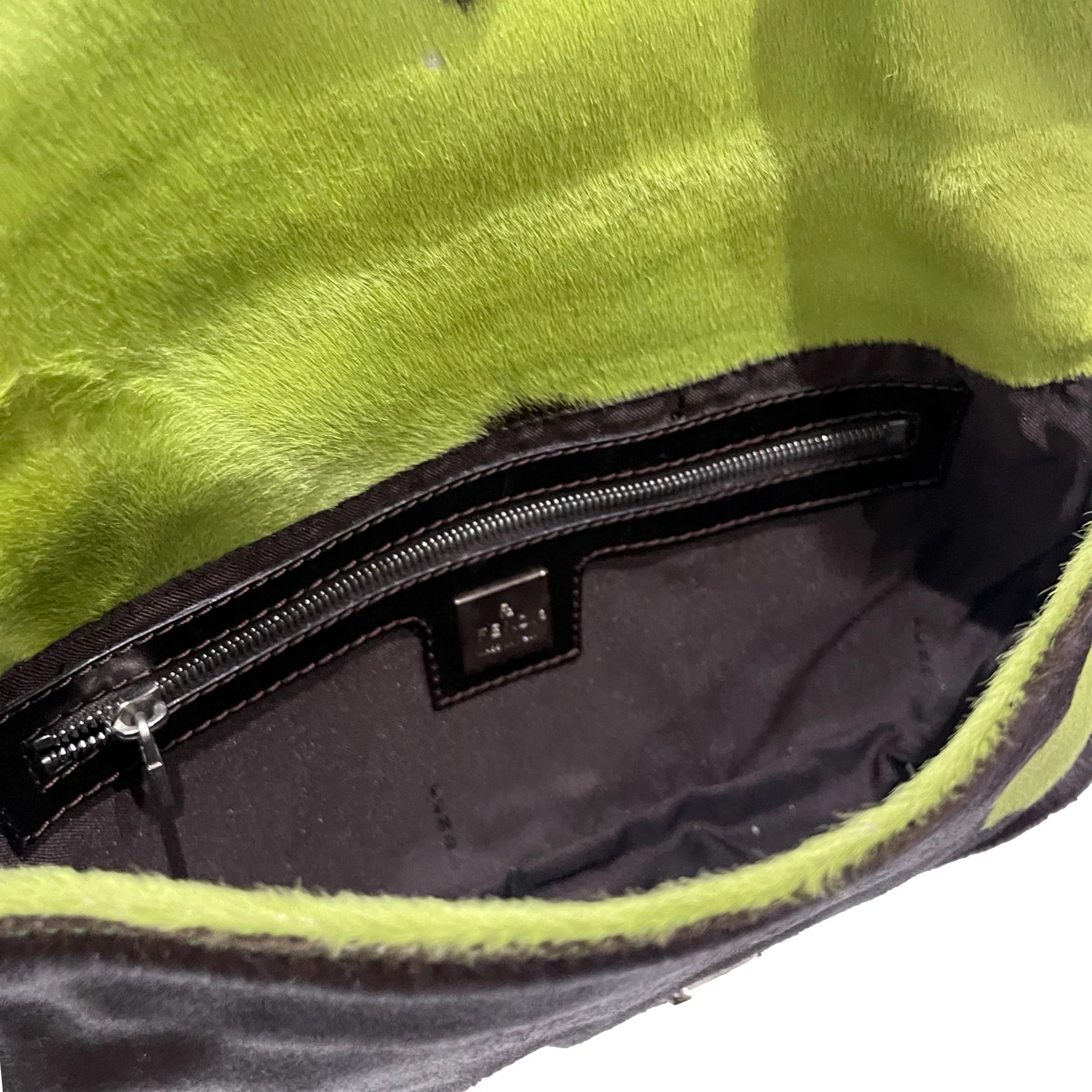 Fendi Green Cow Print Baguette - Image 3
