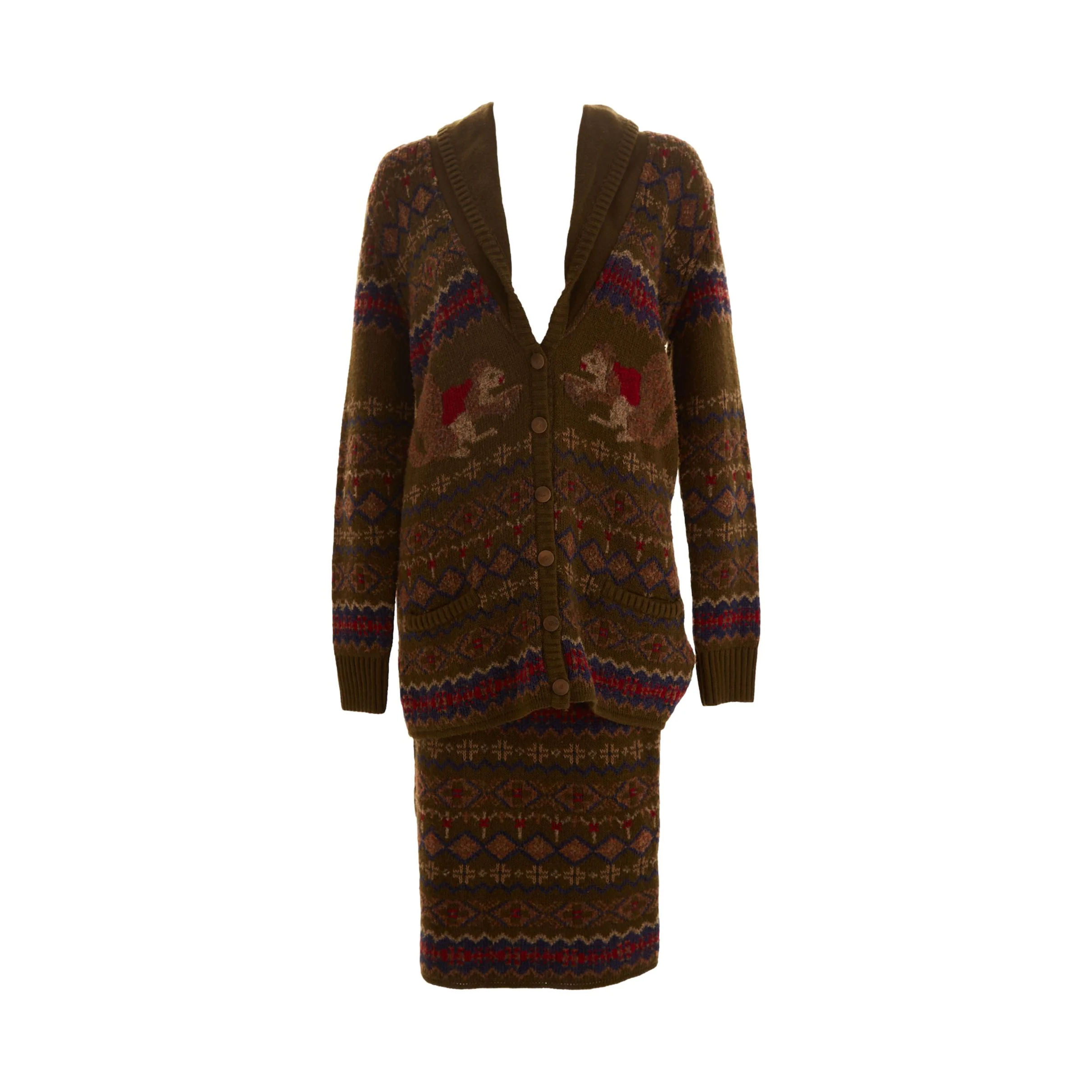 Fendi Green Squirrel Skirt Set - Image 2