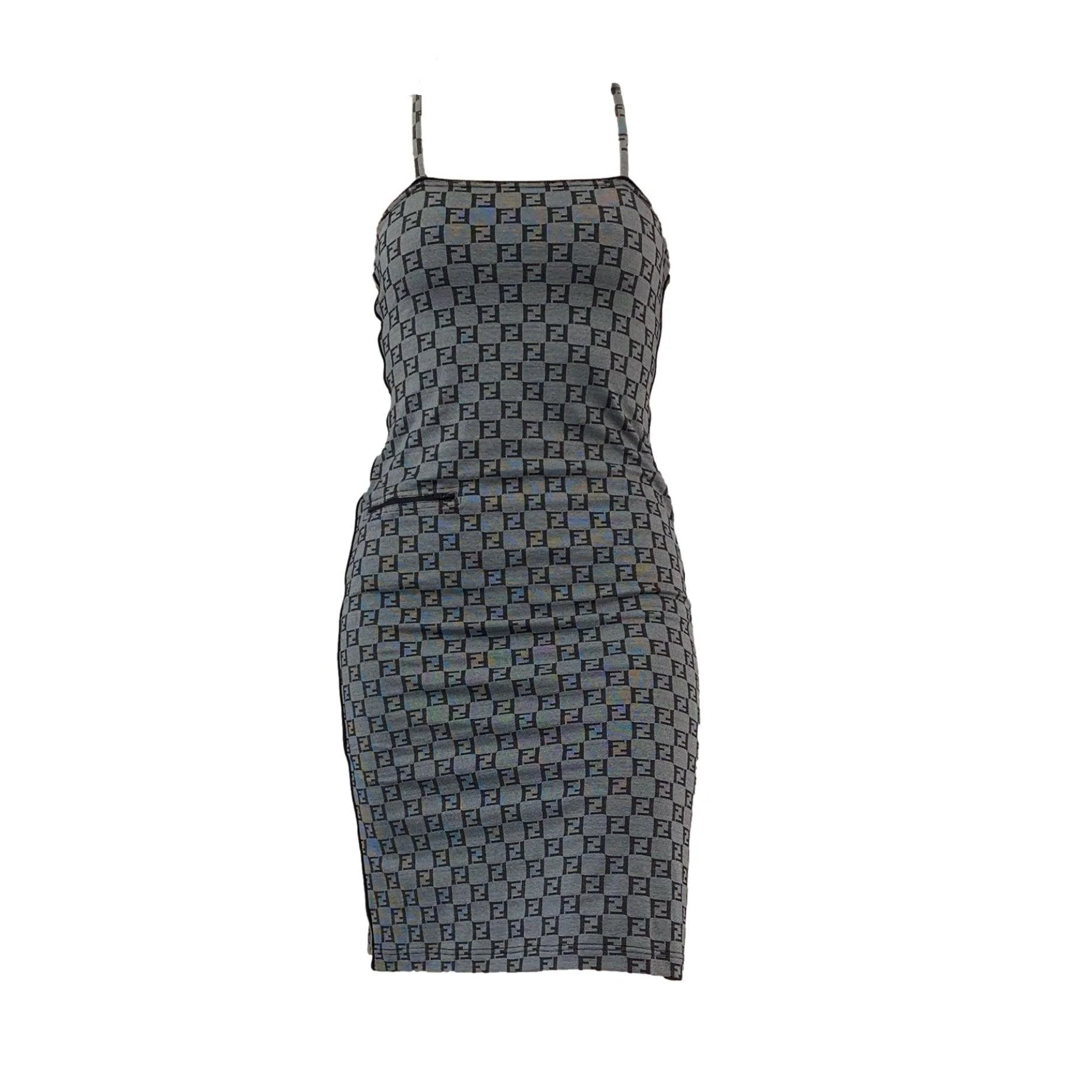 Fendi Grey Monogram Dress