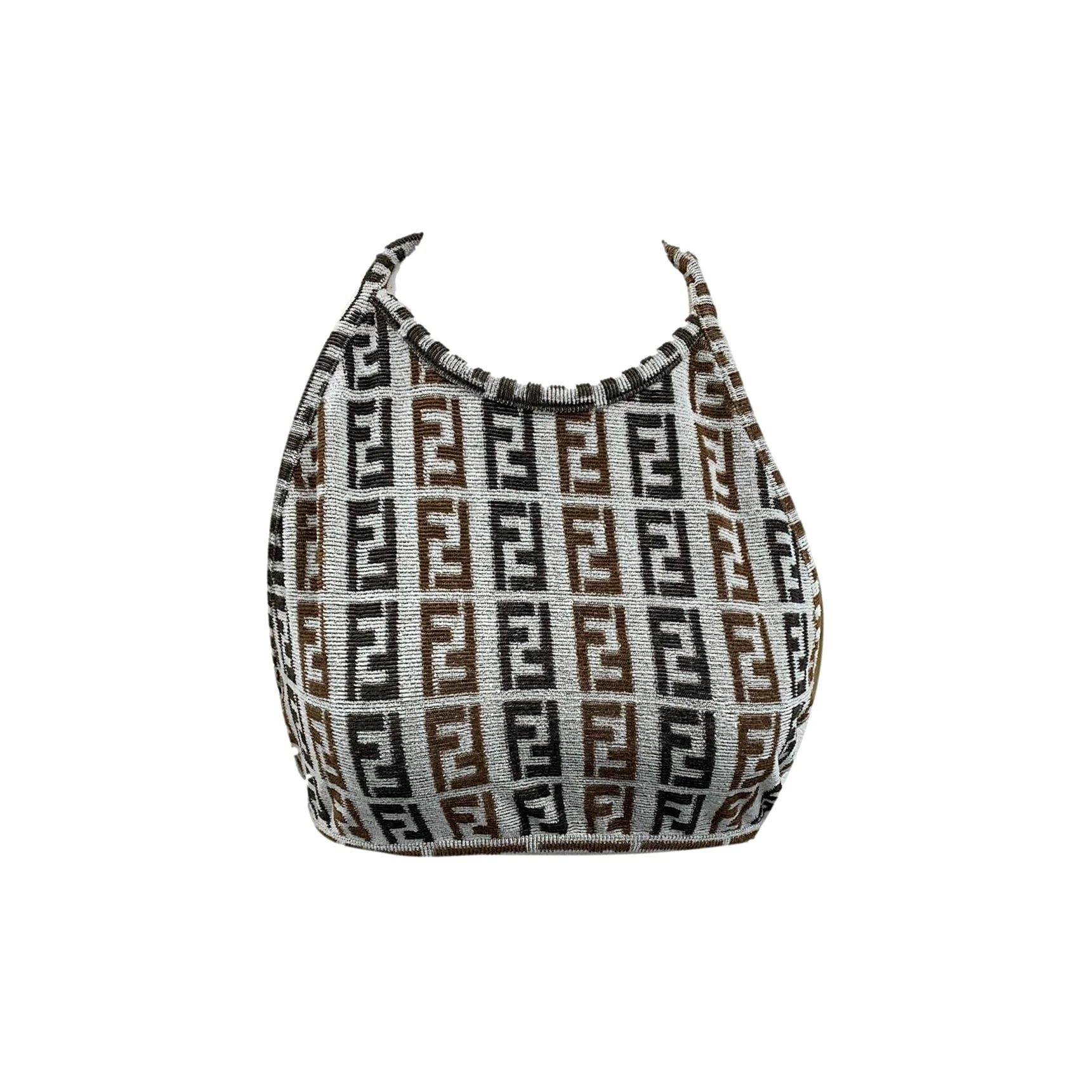 Fendi Grey Monogram Terry Cloth Halter