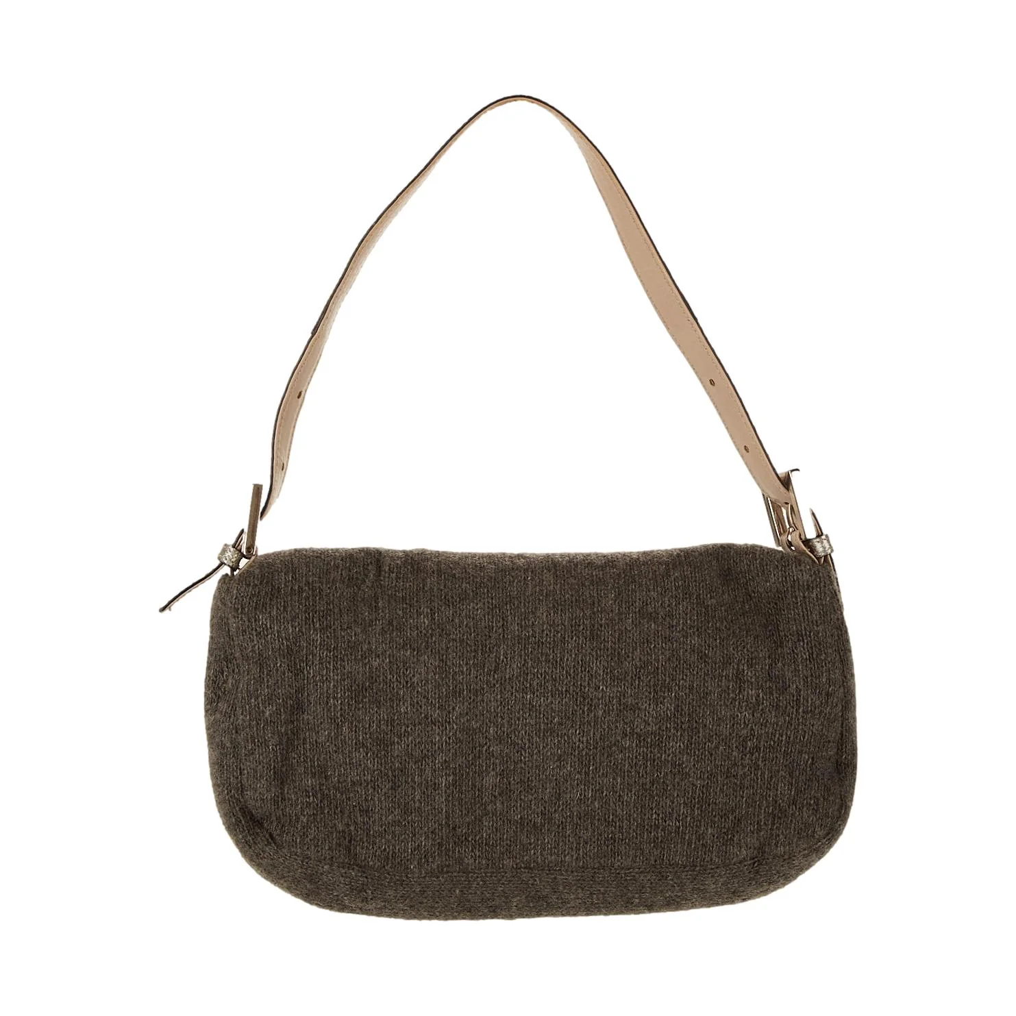 Fendi Grey Wool Rhinestone Baguette - Image 2