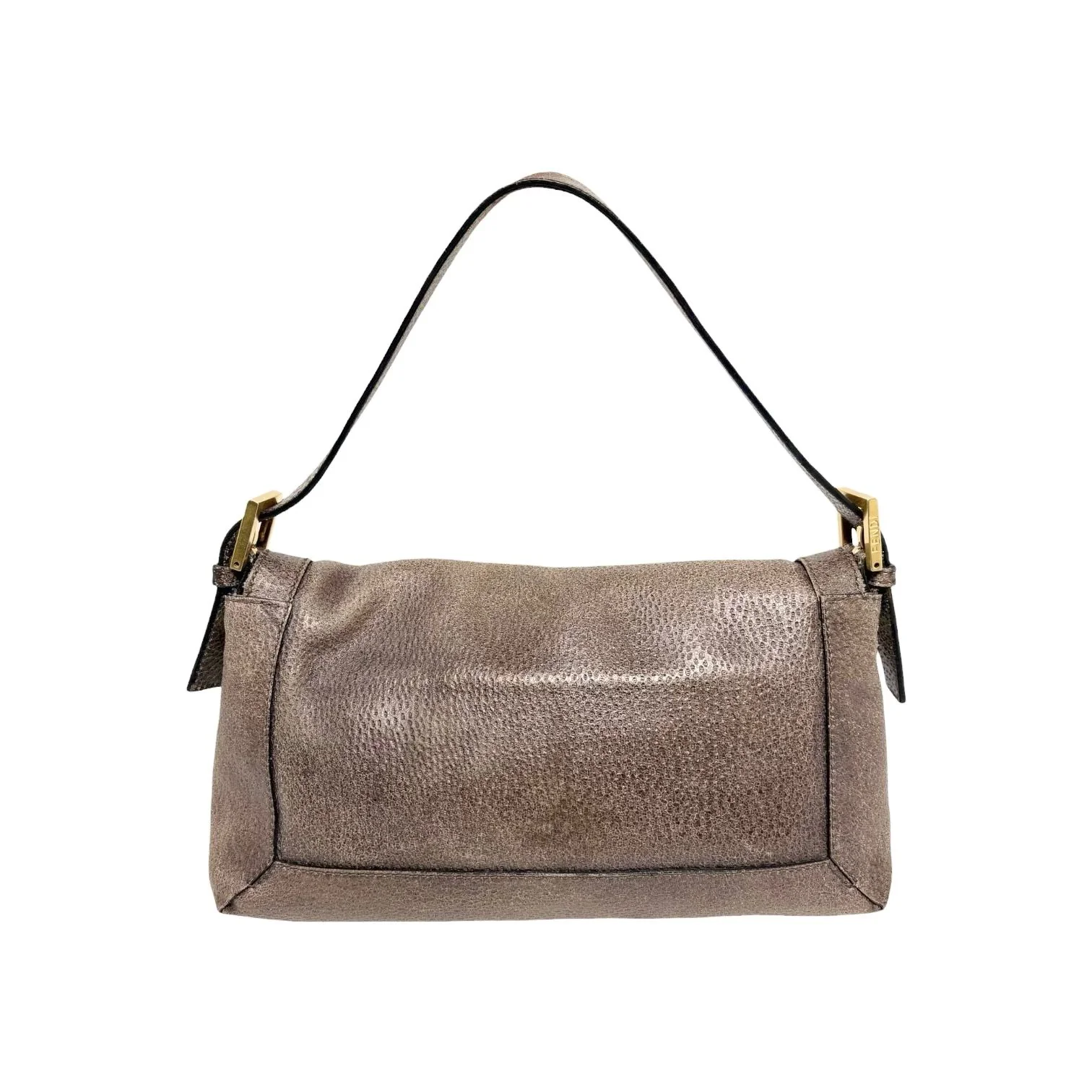 Fendi Gunmetal 2way Framed Baguette - Image 2