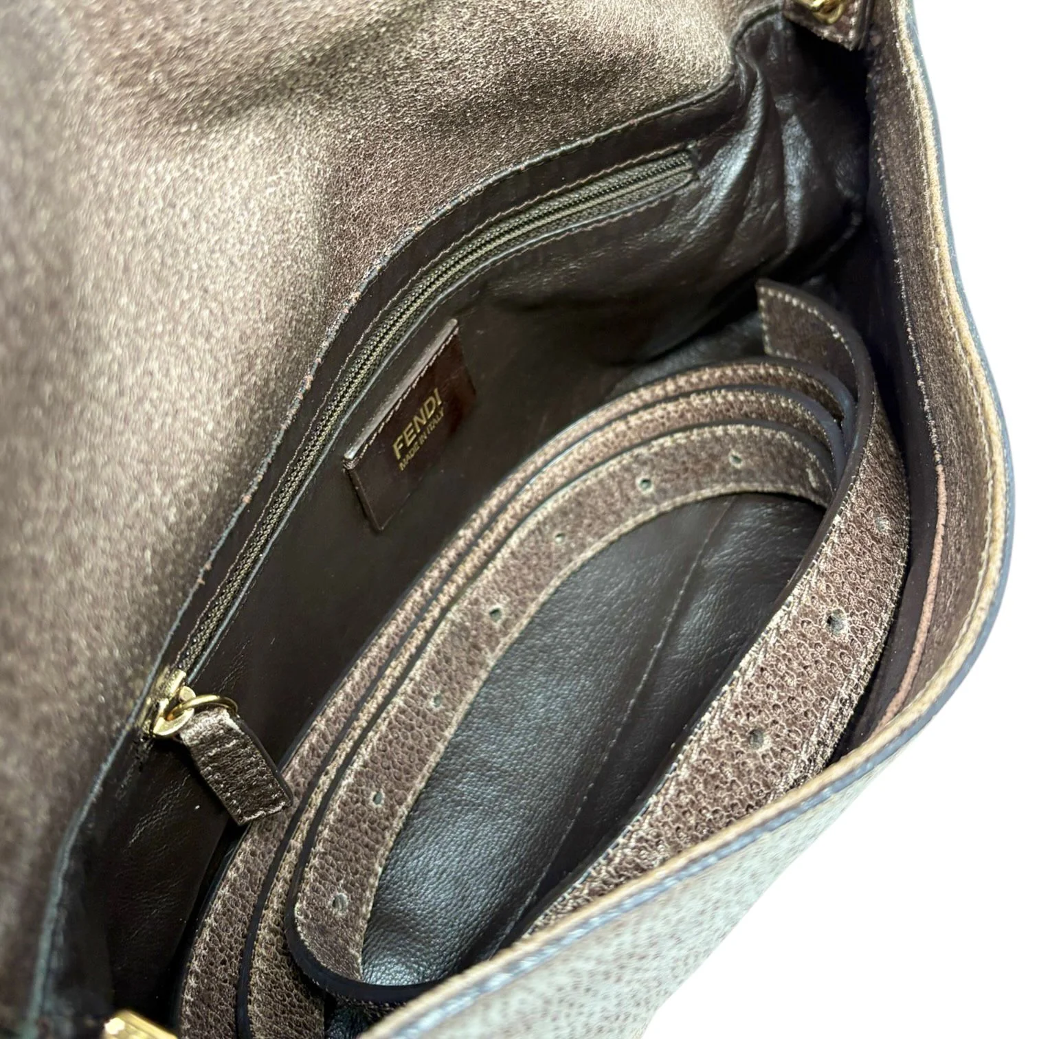 Fendi Gunmetal 2way Framed Baguette - Image 3