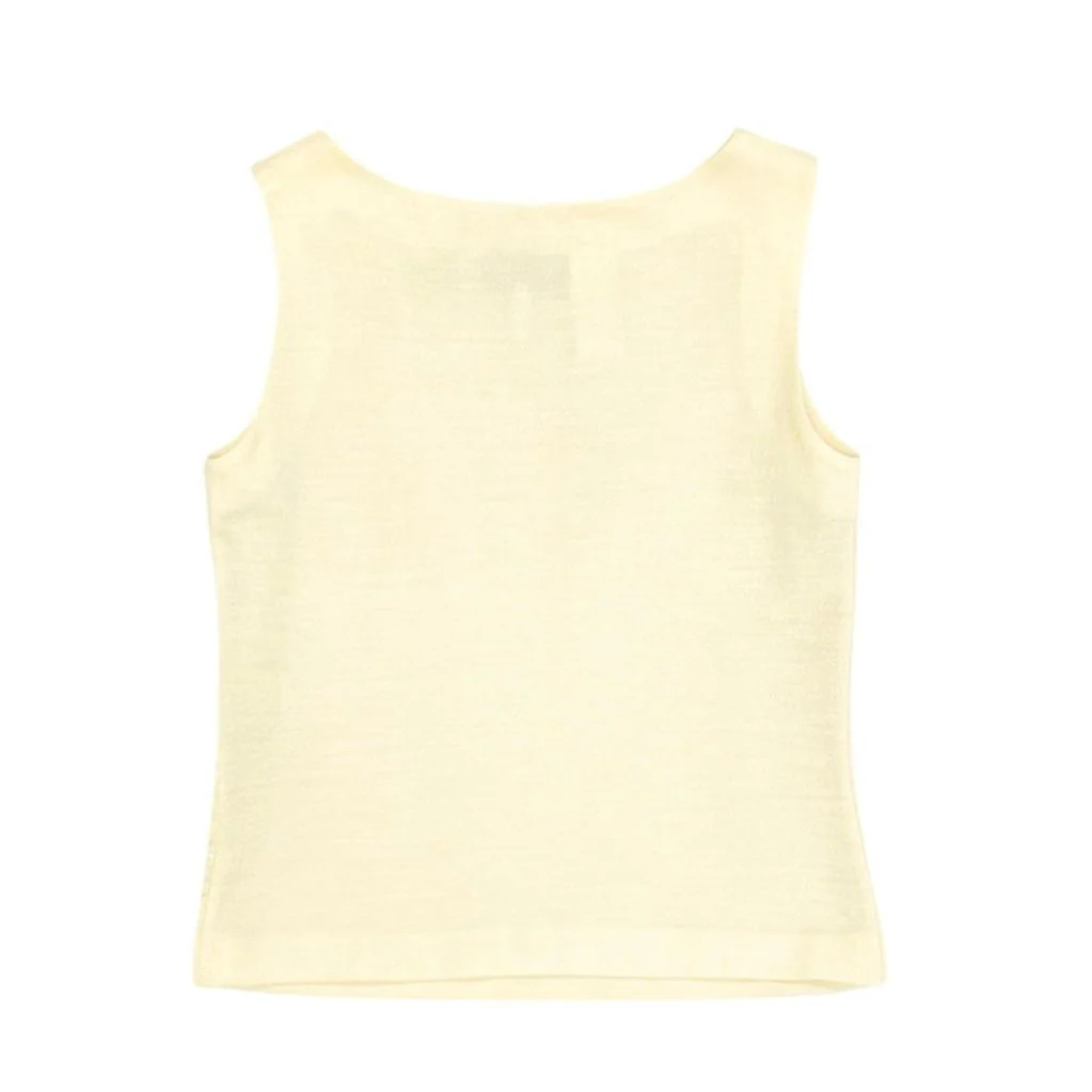 Fendi Ivory Logo Knit Tank Top - Image 2