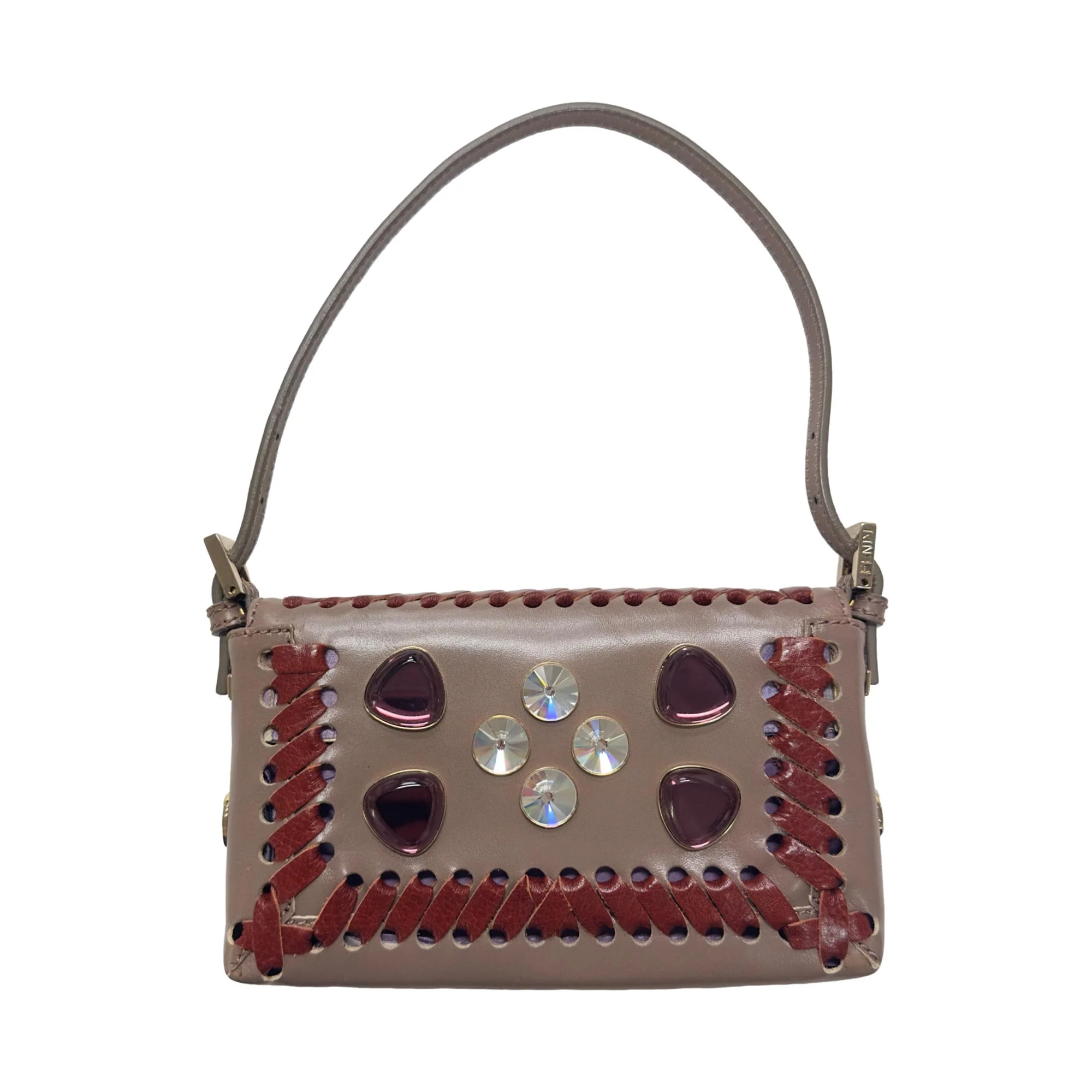 Fendi Jeweled Mini Stitch Baguette - Image 2