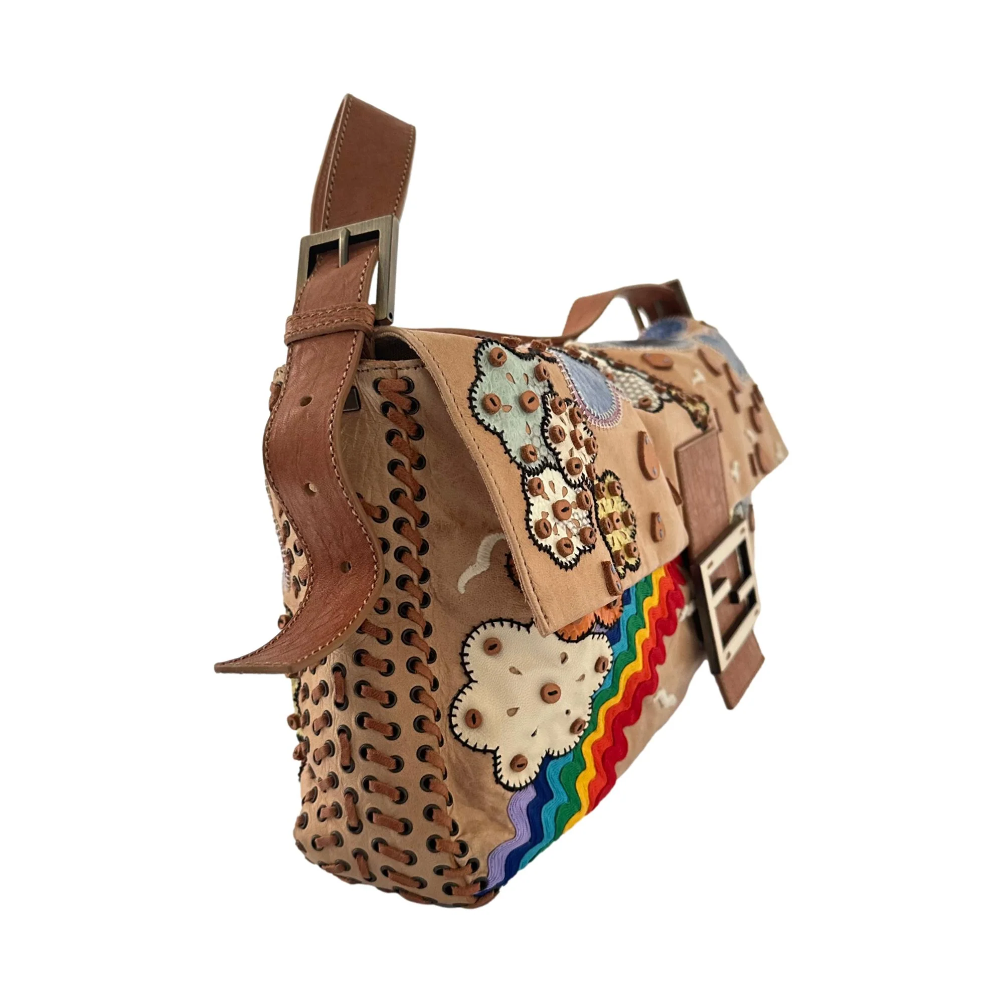 Fendi Jumbo Embroidered 2way Baguette - Image 4